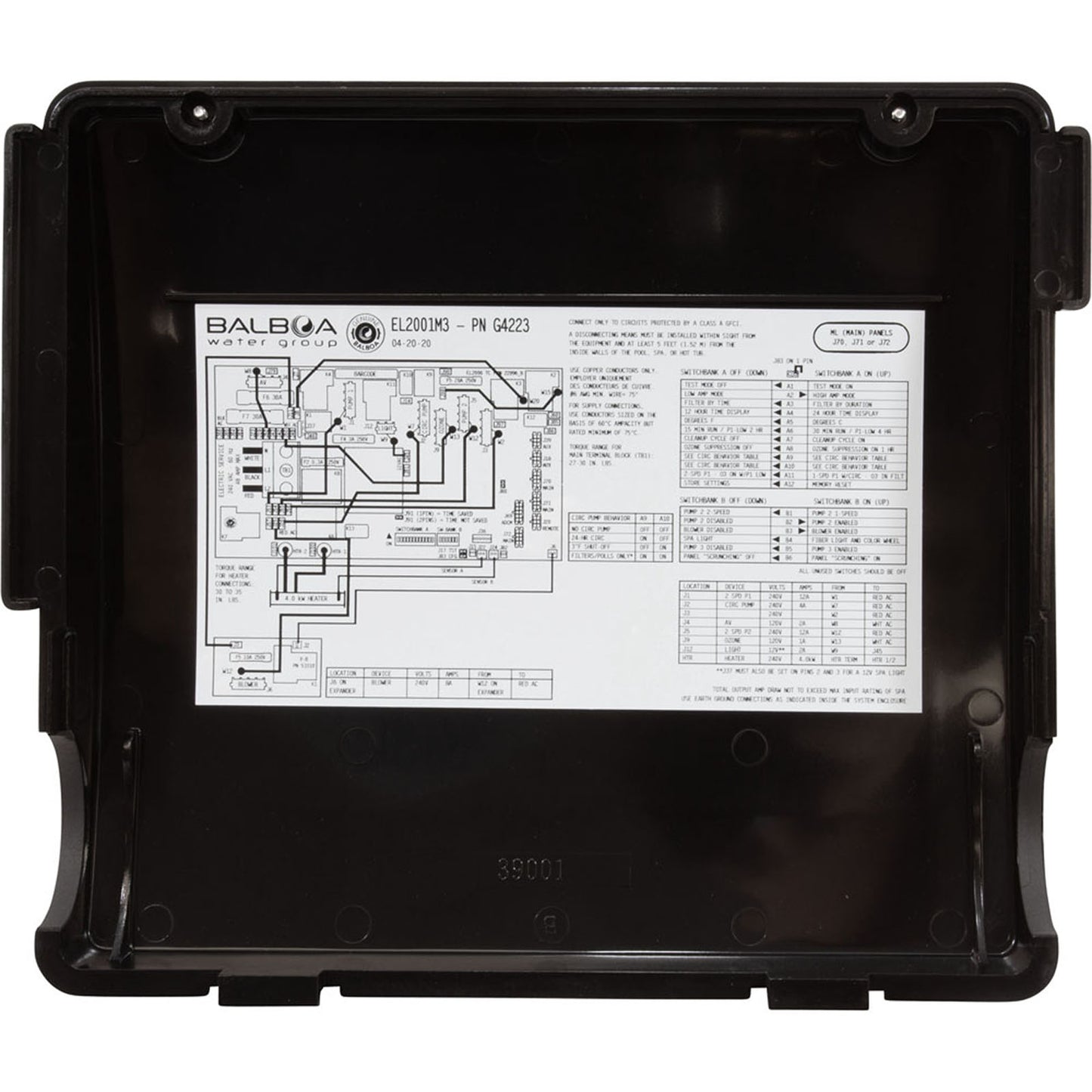 Control, Genuine BWG EL2001M3, P1 (2) , P2 (2) , Bl, 4kW, 115v/230v