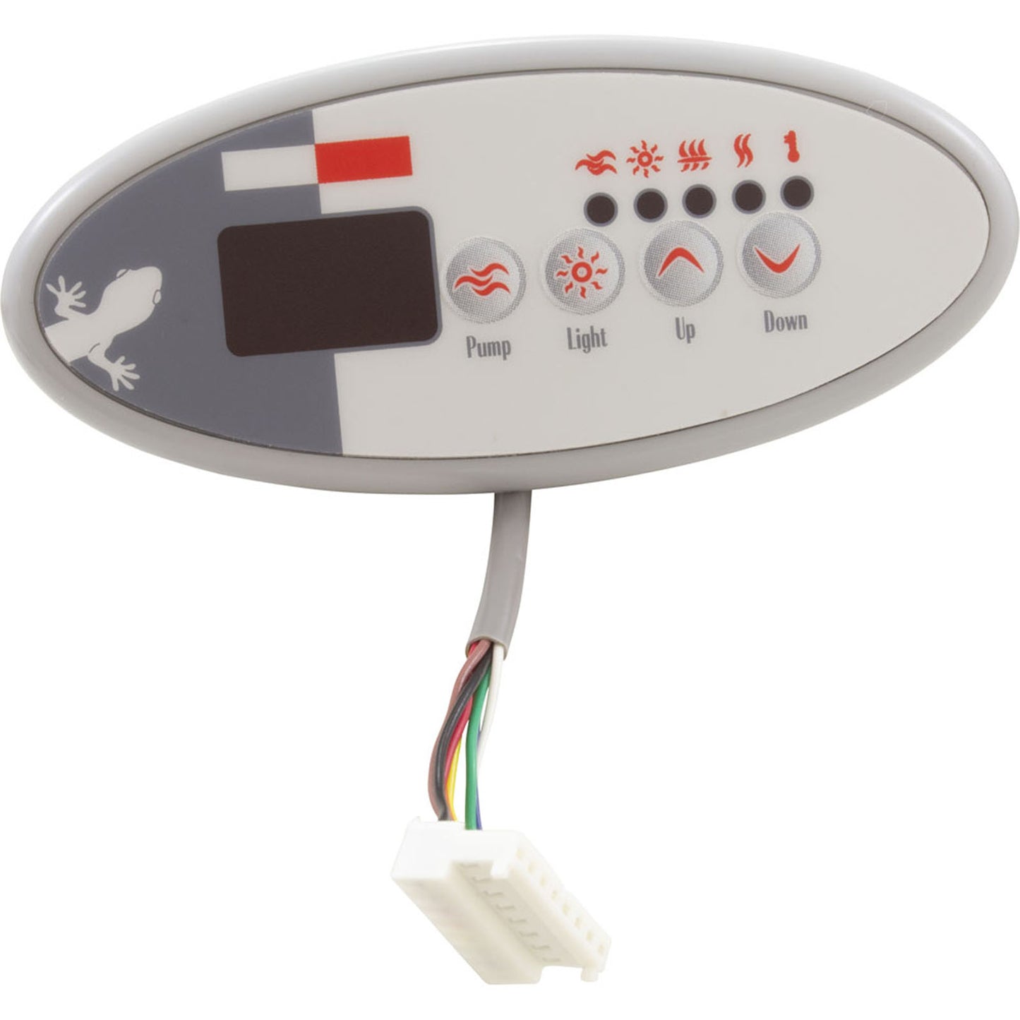 Topside, Gecko TSC-9/K-9, 4 boutons, 1 pompe, petit ovale, LED