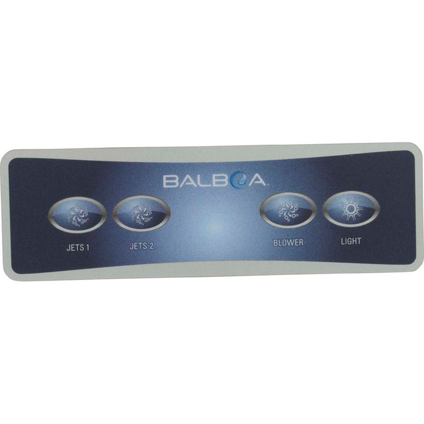 Overlay, Hydro-Quip, Platinum B, 4 Button, P1, P2, Bl, Lt, Aux