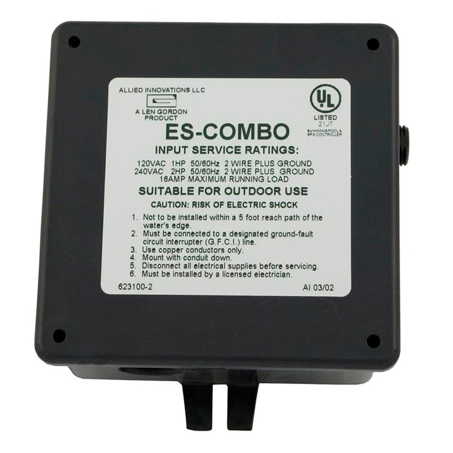 Air Switch, Len Gordon ES, 115v/230v, 20A
