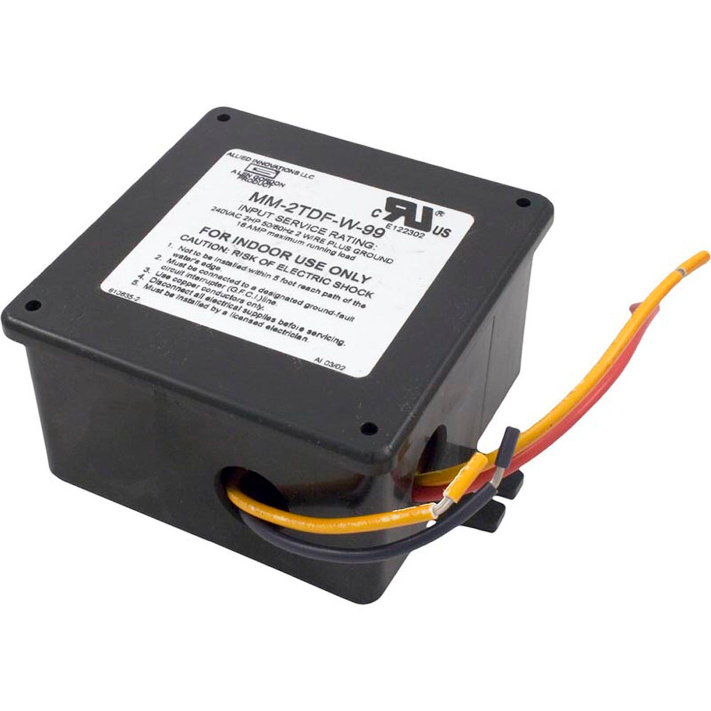 Bath Control, Len Gordon MM, 230v, On/Off w/Delay, Wall Mount