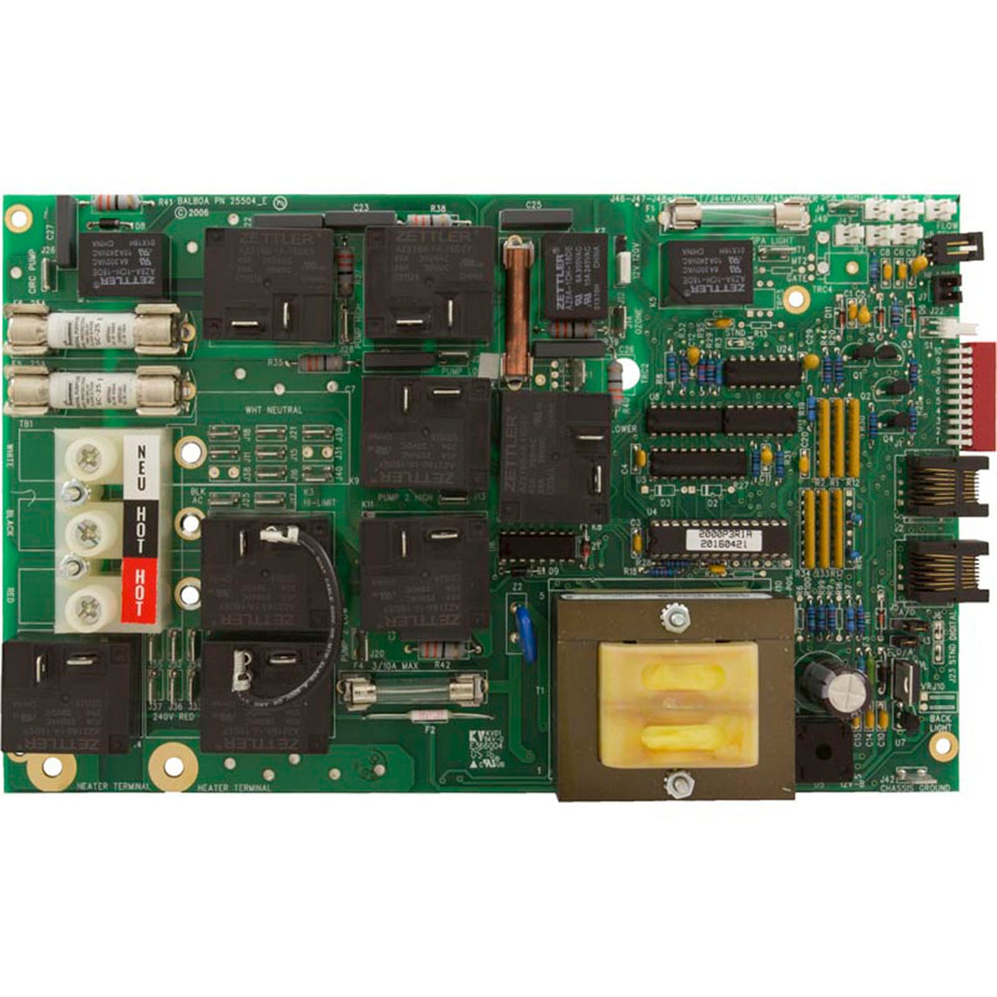 PCB, Balboa, 2000LE, 52914, Pressure Switch, 3-Pump