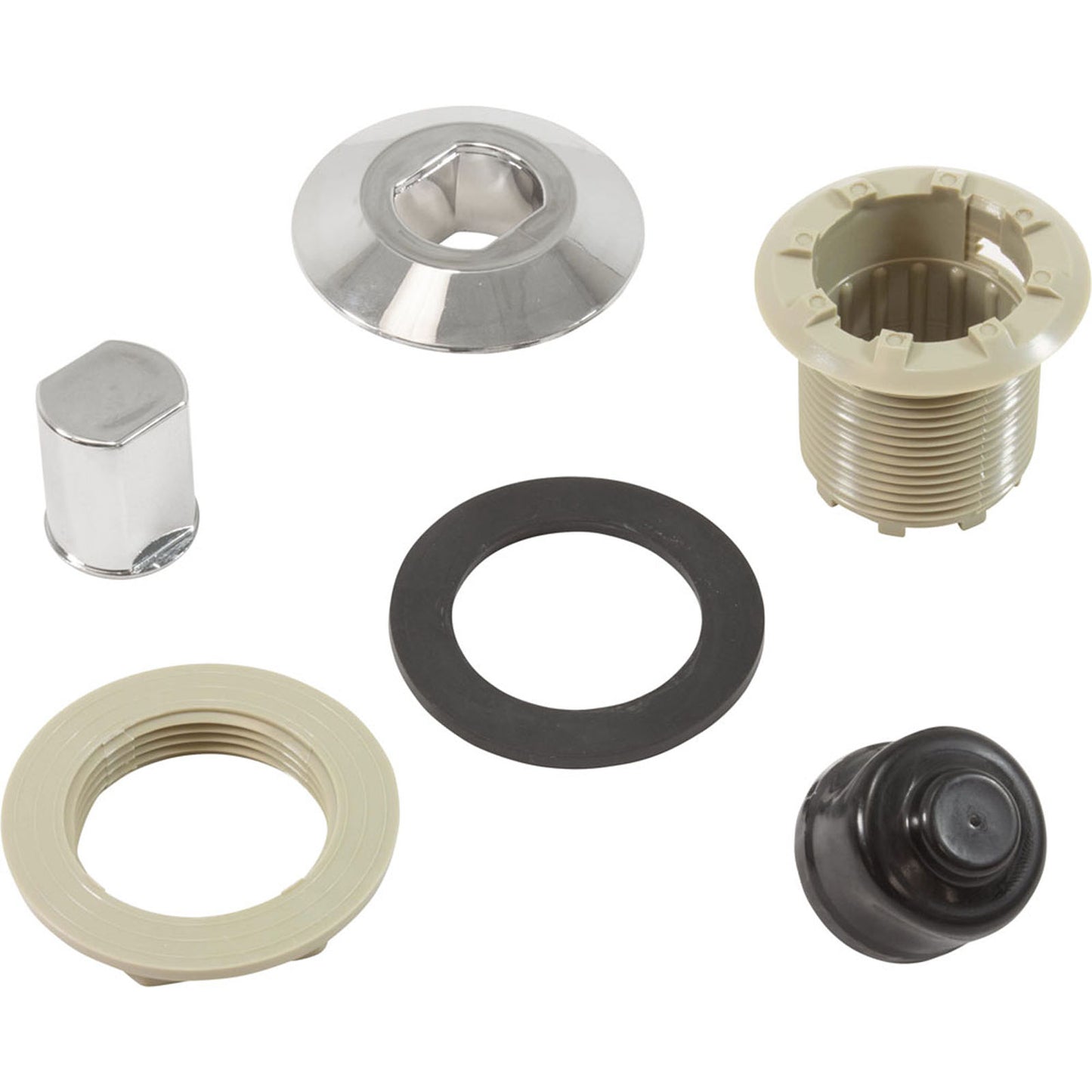 Air Button, Presair, Standard, 1-3/4"hs, 2-5/8"fd, Chrome