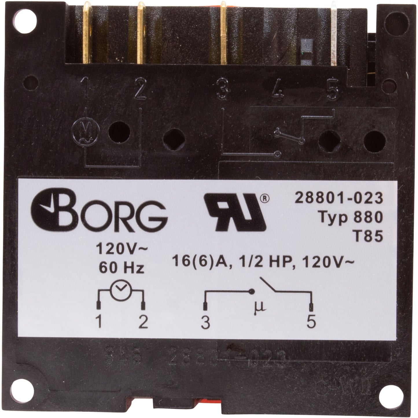 Timer, Diehl, SPST, Panel Mount, 115v, 24hr