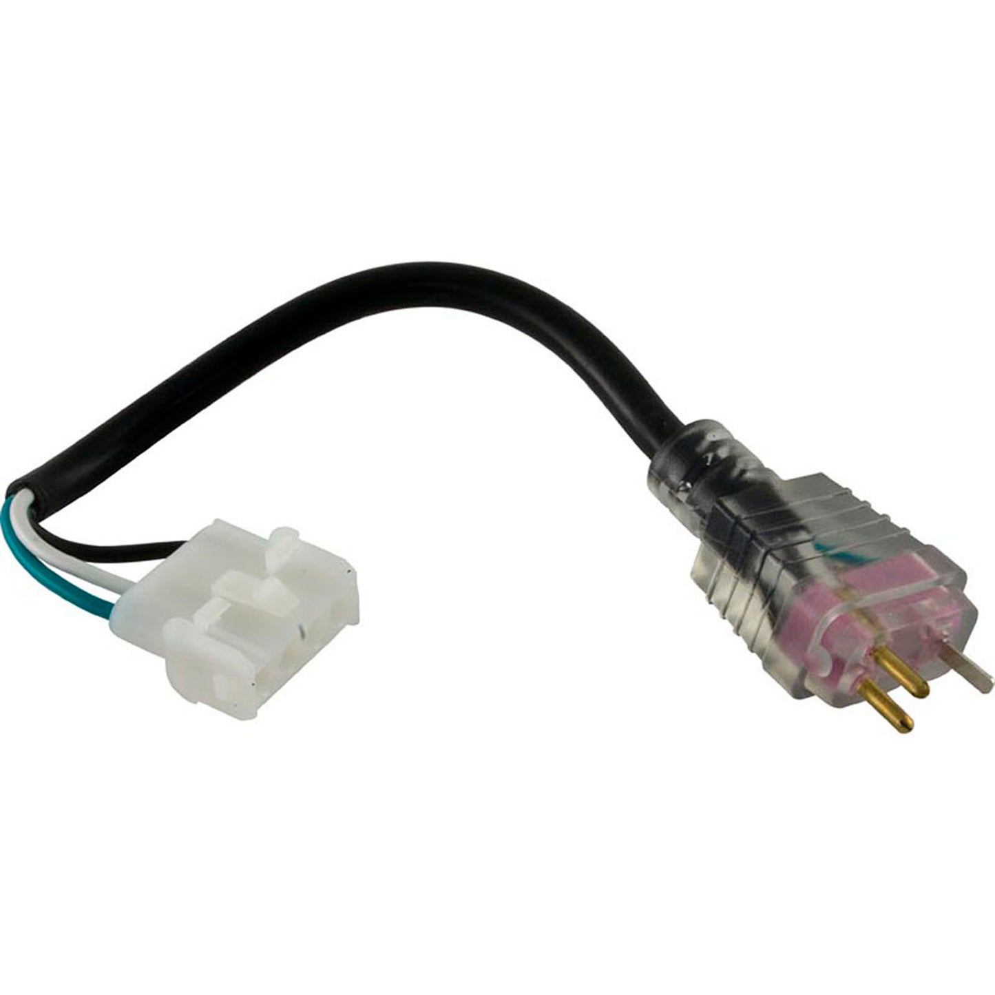 Adapter Cord, H-Q Accy, Molded/AMP, 6", 115v/230v, 15A, Lt. Vlt