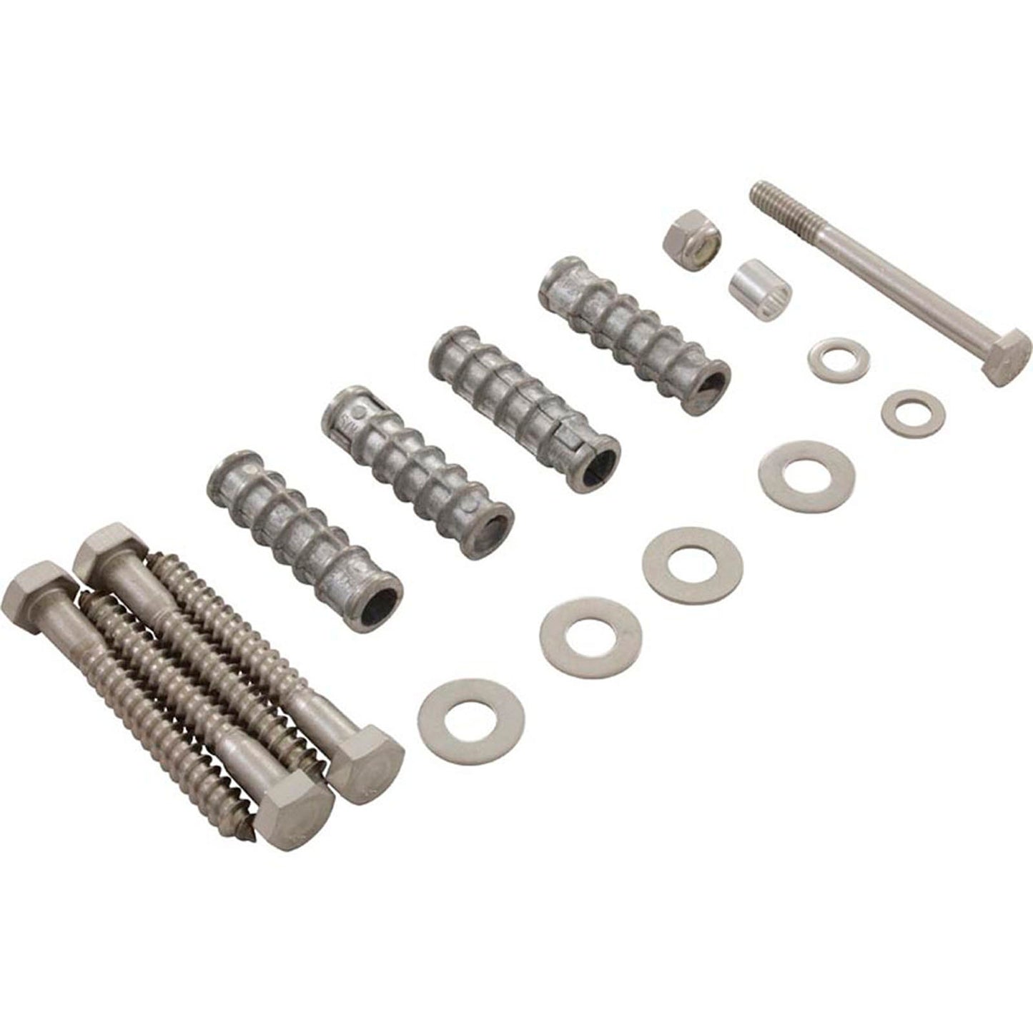 Slide Flange, Aluminum W/4 Anchors-1.9" Rail