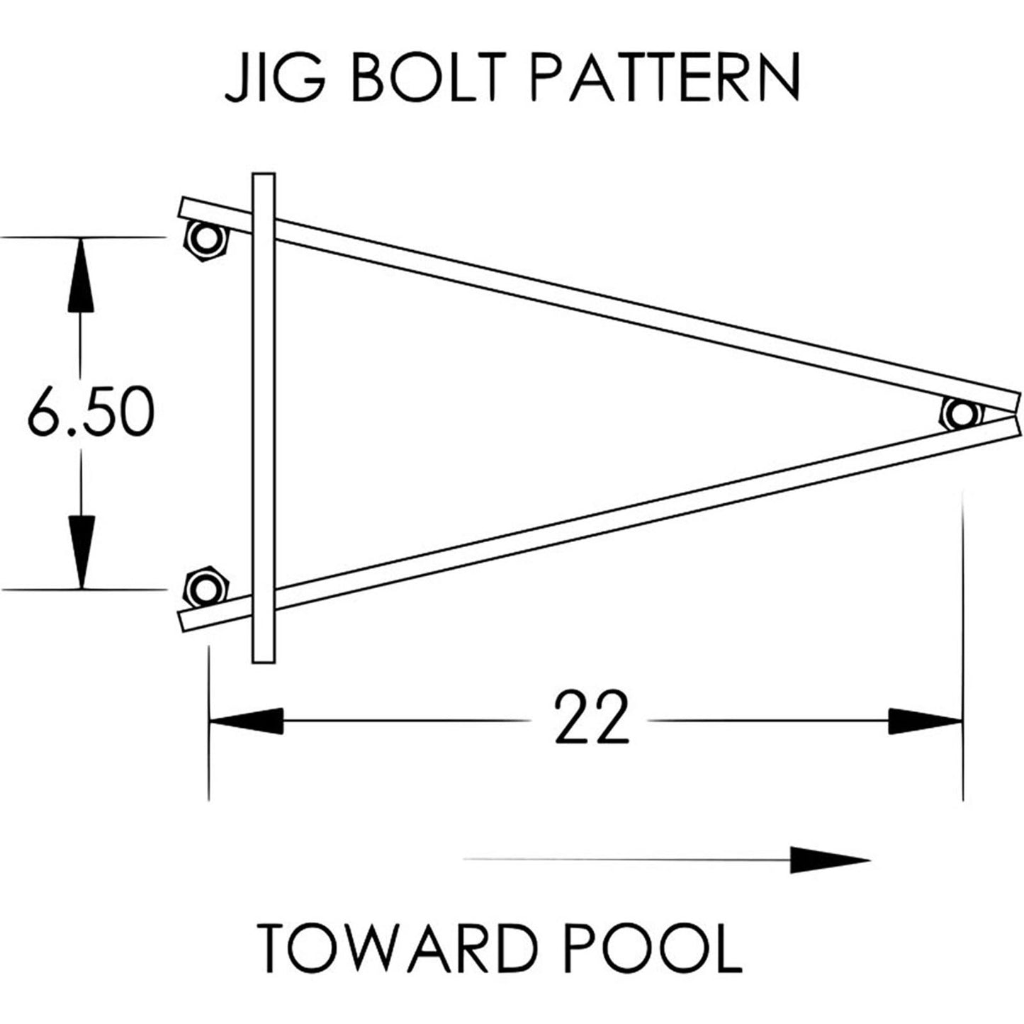 Mounting Jig, Inter-Fab 8 foot LaMesa/LosArcos, with Bolts