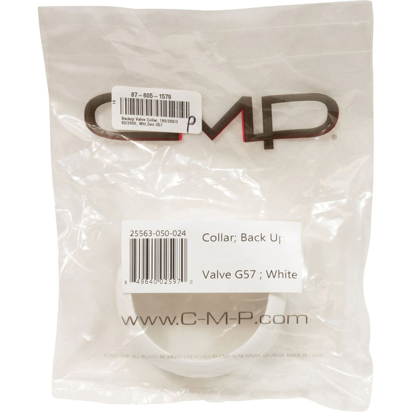 Backup Valve Collar, 180/280/380/3900, Wht, Gen G57
