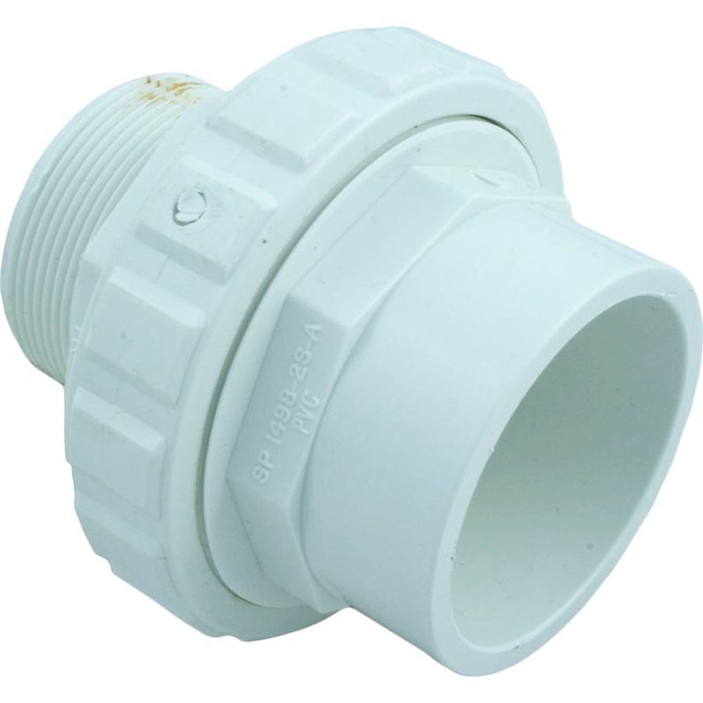 Union, 2" Male Pipe Thread x 2" Slip, Flush, White