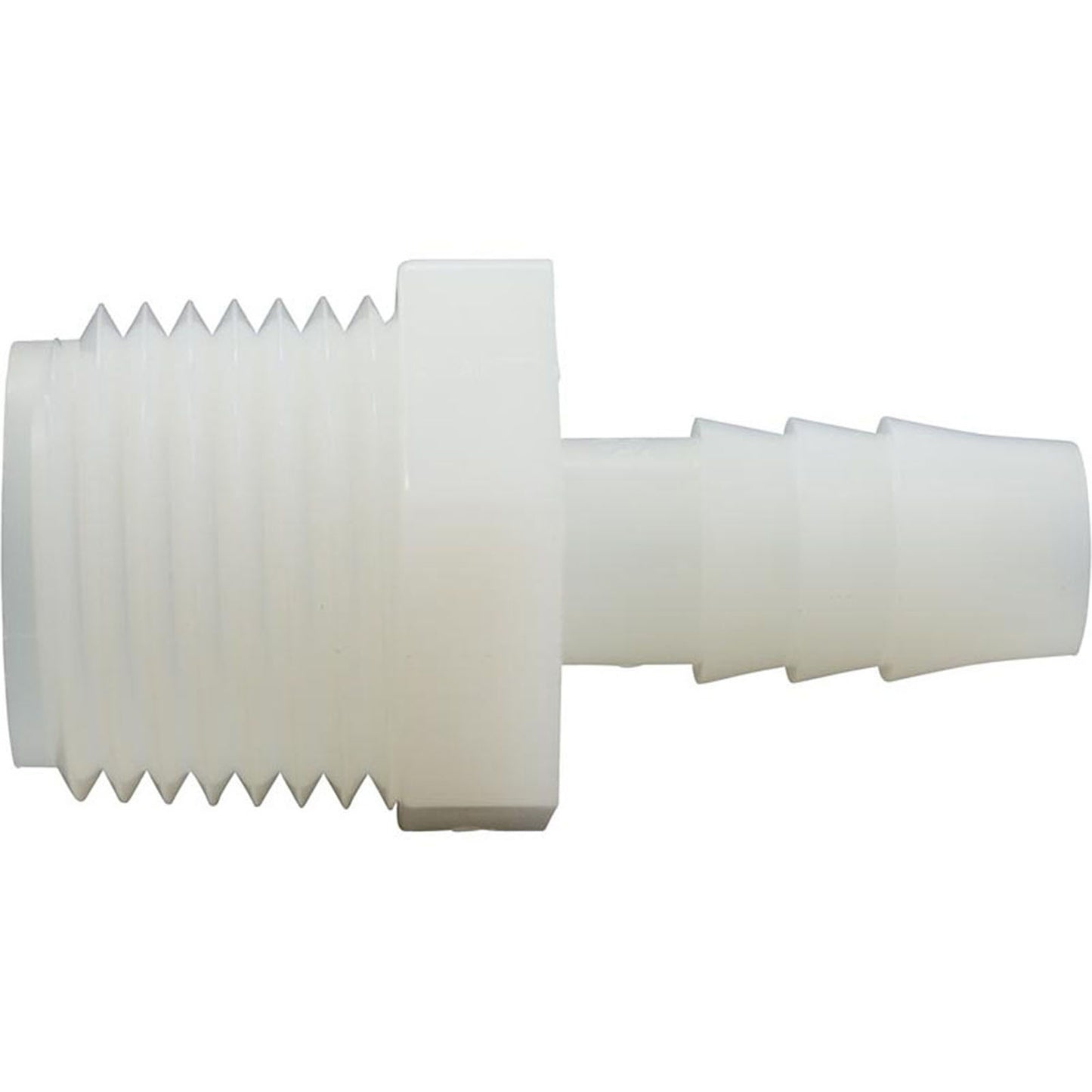 Barb Adapter, 3/8" Barb x 1/2" Male Pipe Thread, Nylon