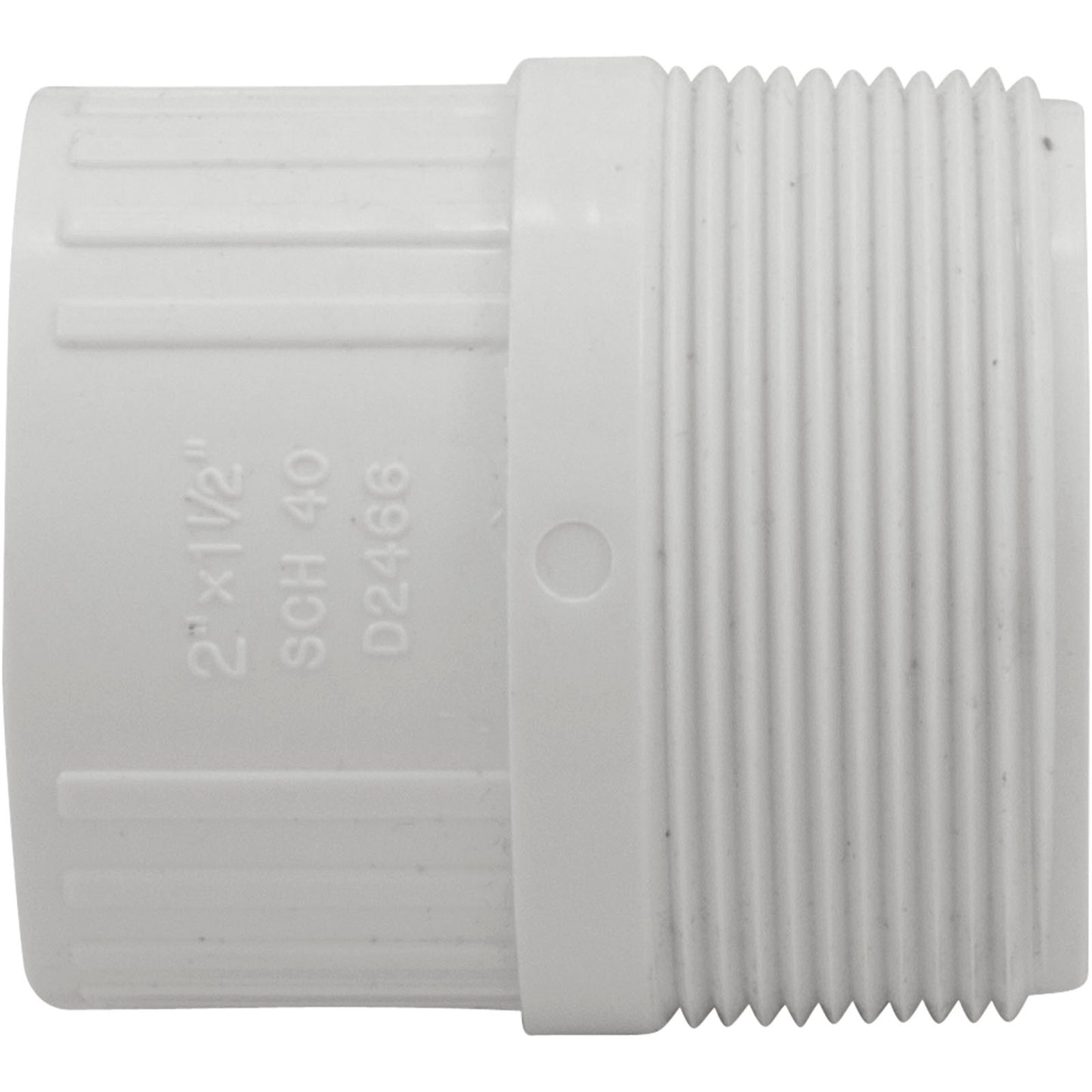 Reducer, Lasco, 2" Male Pipe Thread x 1-1/2" Slip, SCH40 PVC