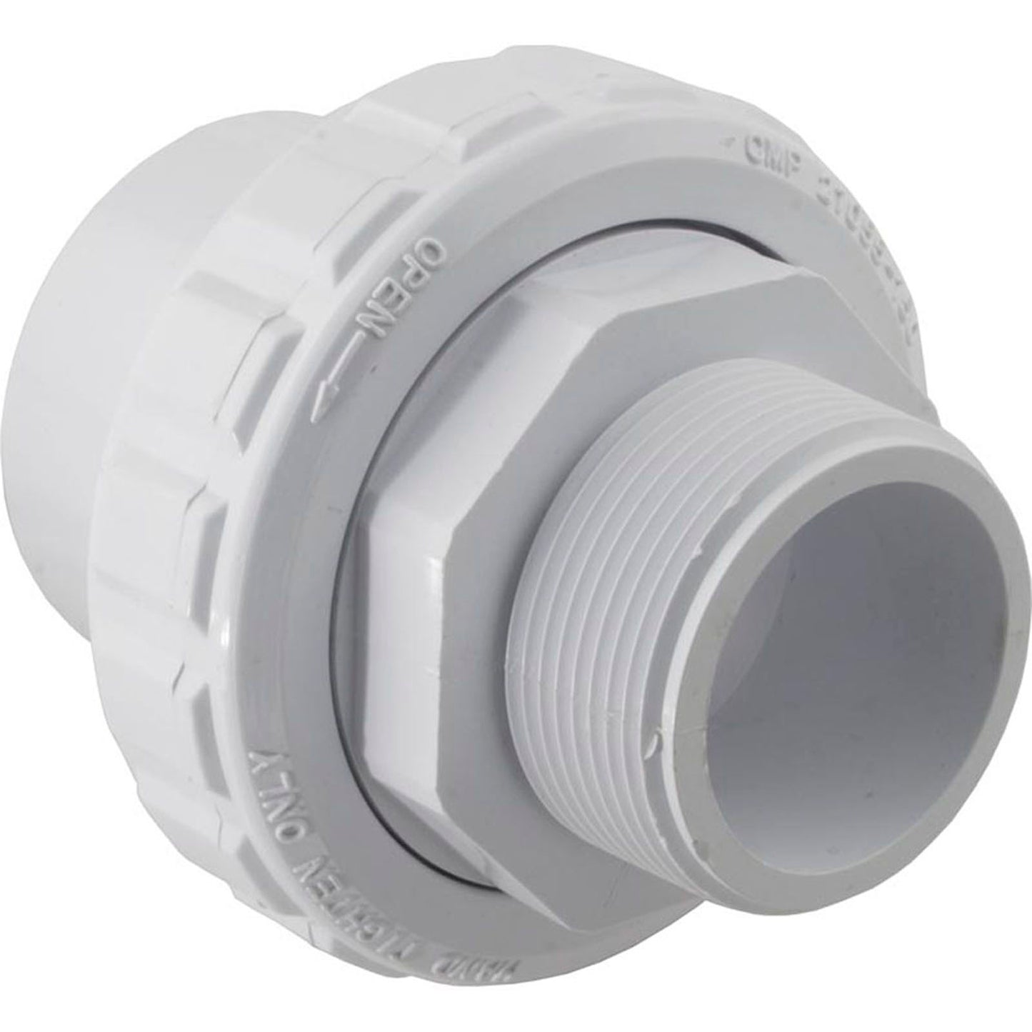 Custom Molded Products-Union, 1-1/2" Male Pipe Thread x 1-1/2" Slip, Flush