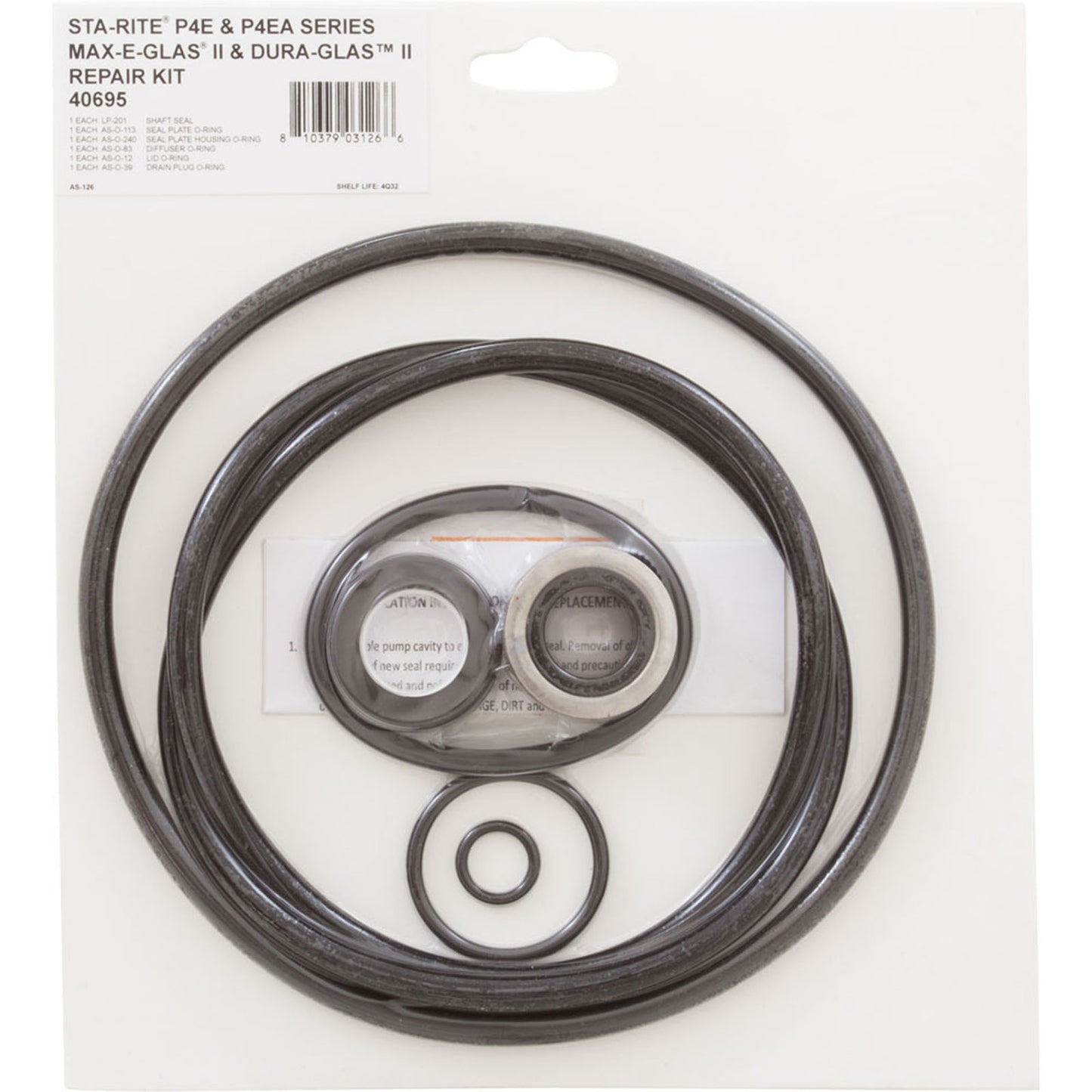 Pump O-Ring/Seal Kit, Generic Sta-Rite Dura/Max-E-Glas II