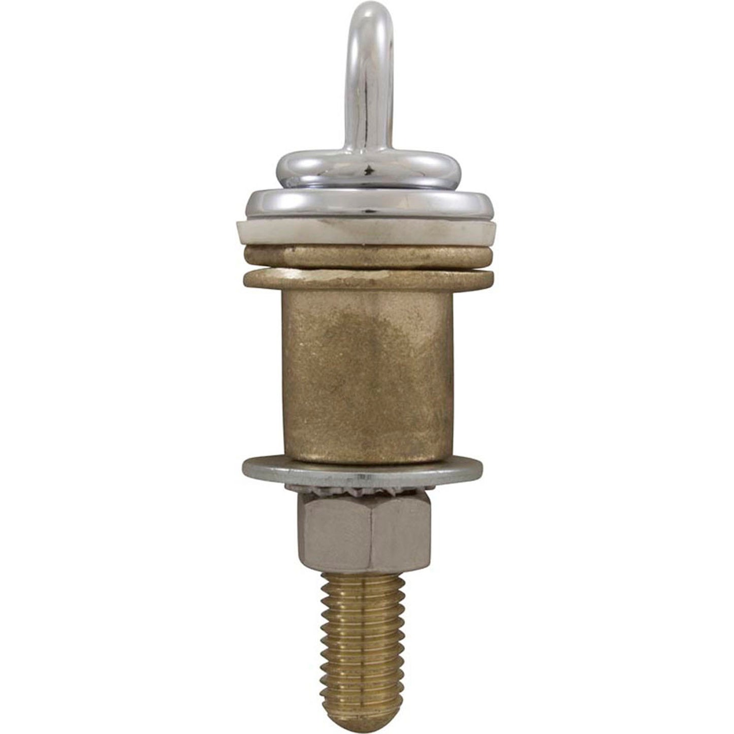 Removable Rope Eye For Vinyl Pool Chrome Plated Brass