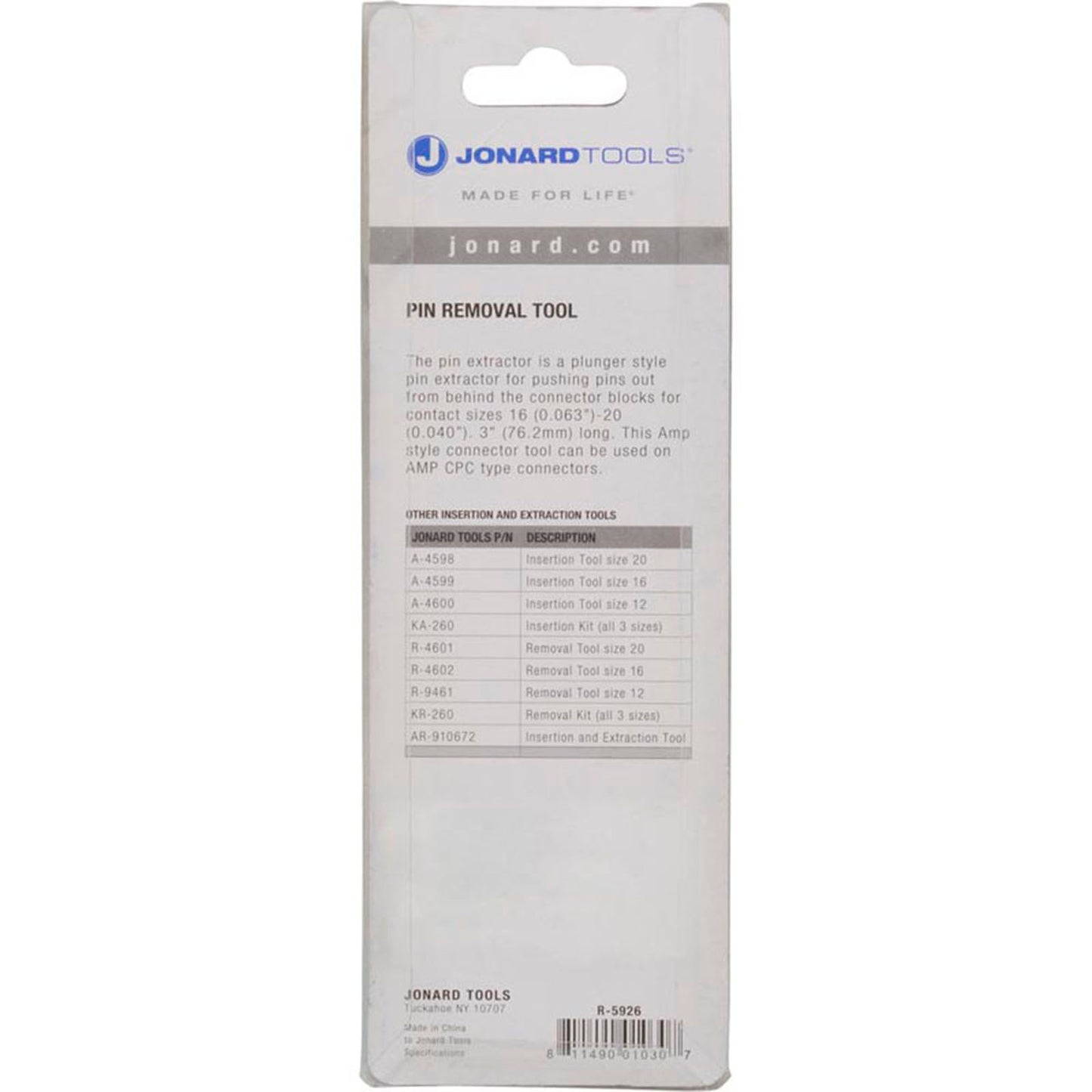 Outil, Extraction de broches, Style AMP, Générique