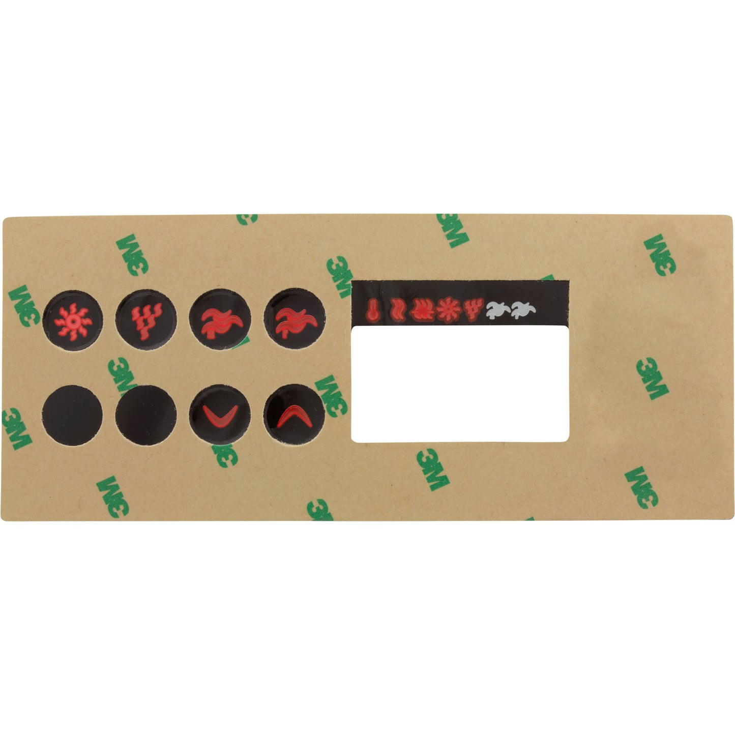 Overlay, Gecko TSC-35-GE1, 6 Button, P1, P2, Bl, Lt