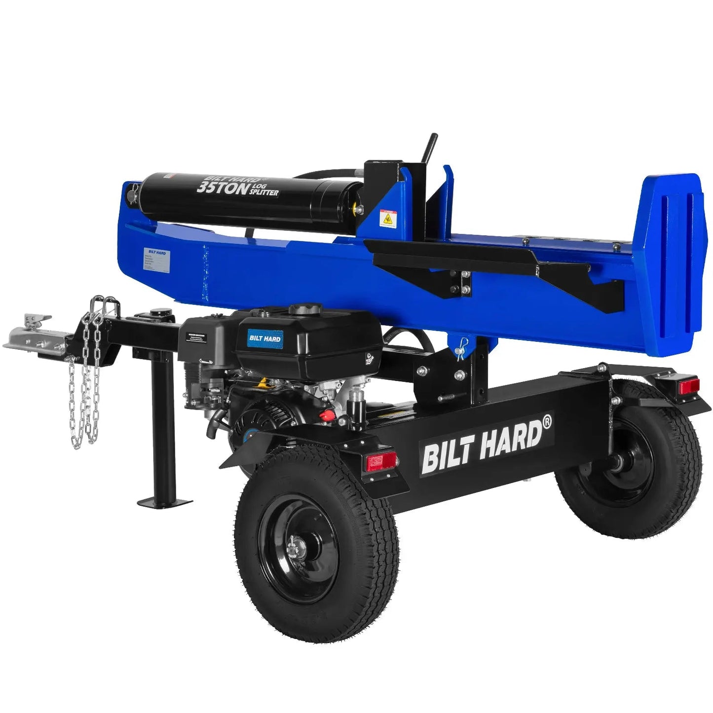 LOG-X Series 35-Ton Full Beam Gas Log Splitter: 10hp 301cc OHV Engine, 23" Stroke