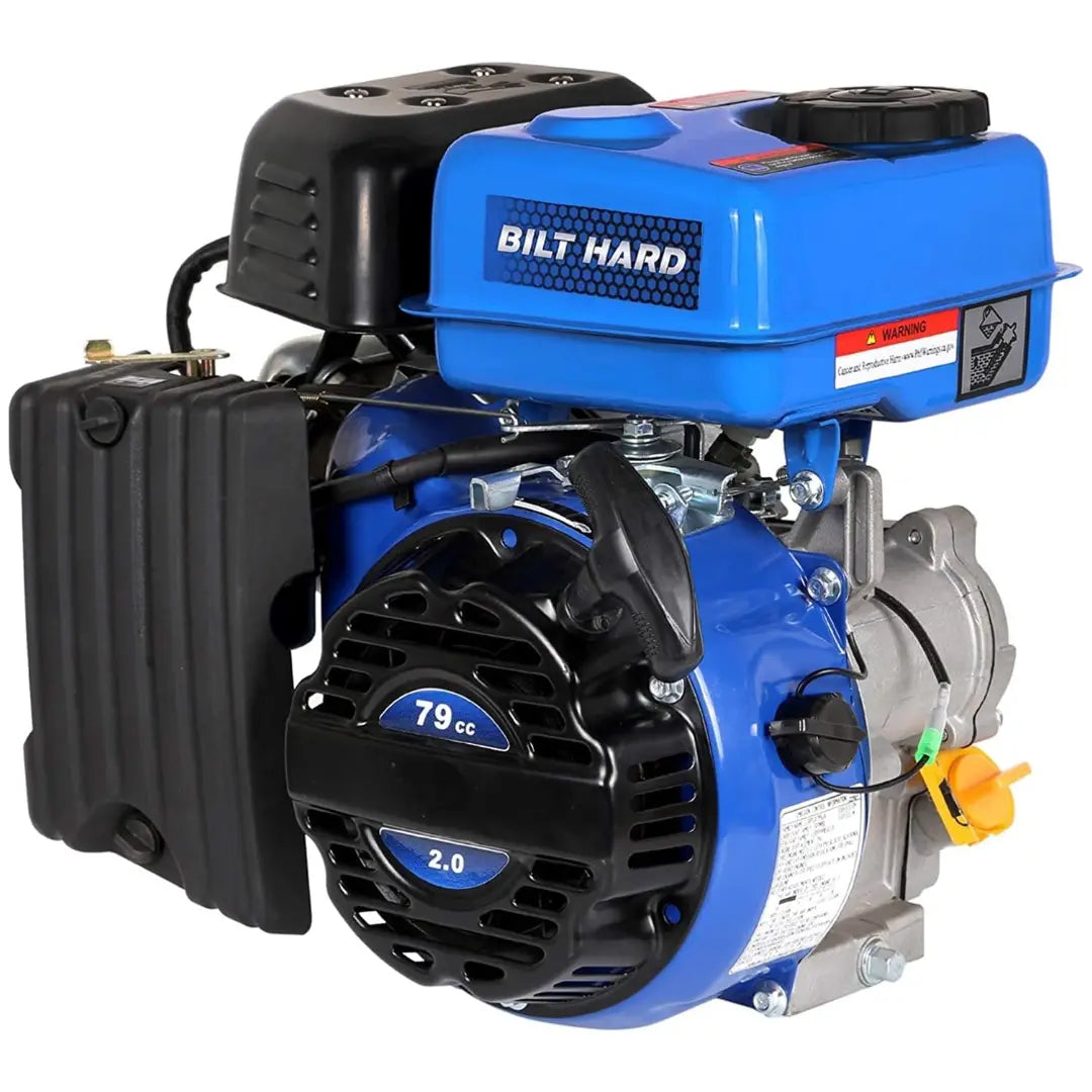 79cc 2 HP Gas Engine, Gas Motor EPA & CARB Certified, 4 Stroke OHV Horizontal Shaft with Recoil Start