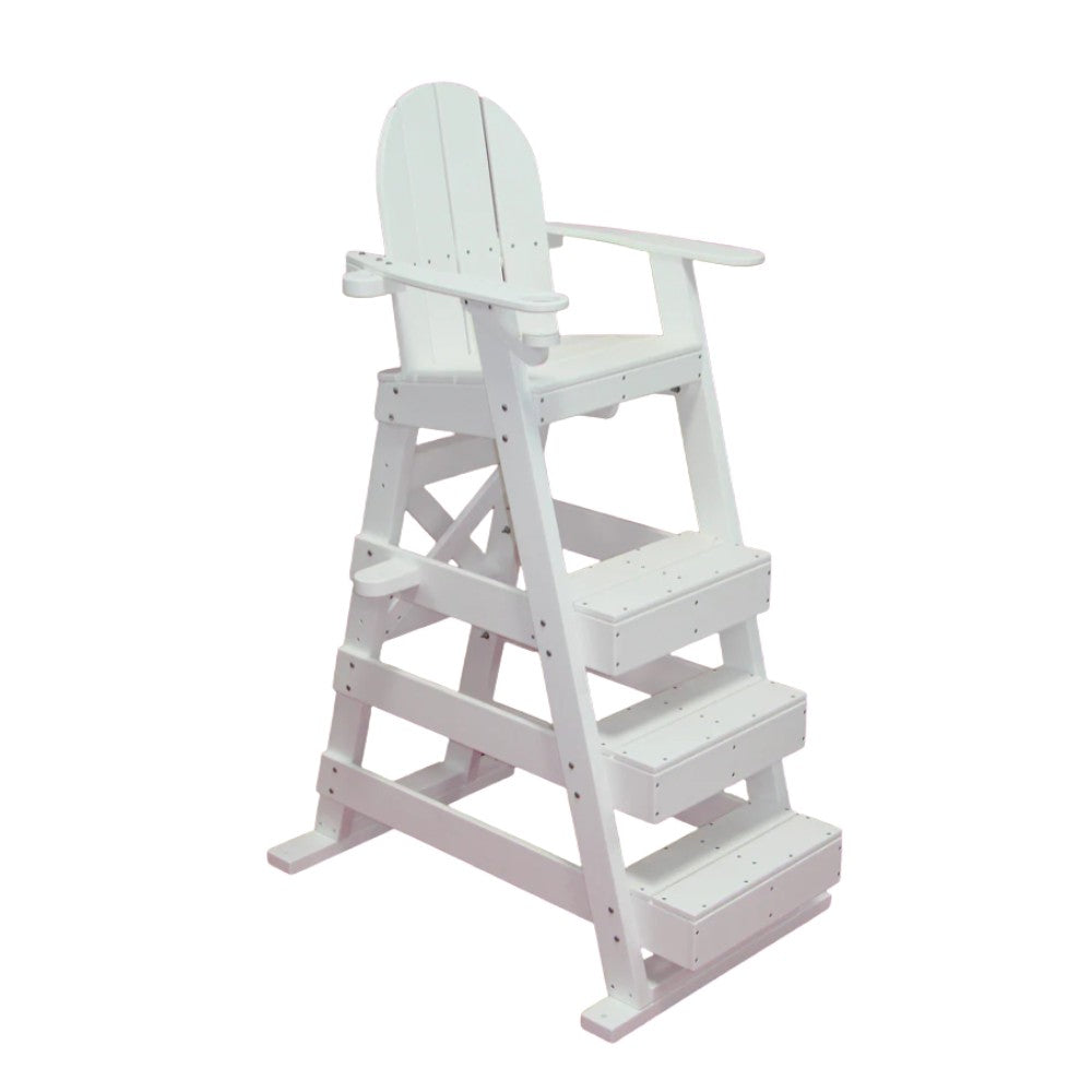 Tailwind Plastic Lifeguard Chair, White 3-Step, 50" Seat Height, 43" Long LG515W