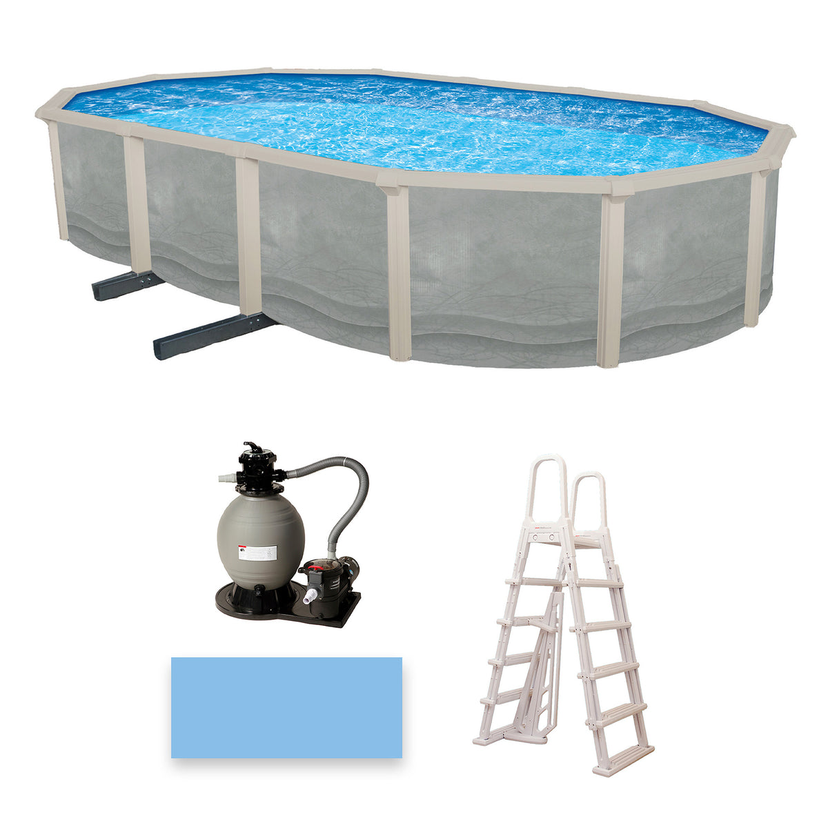 Trinity 33' x 18' Oval above-ground pool package, product photo (image 8)