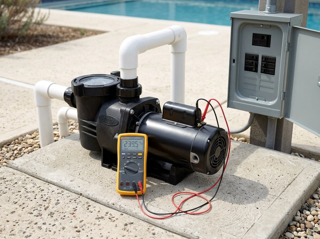 Pool pump electrical diagnostic on a daylight pad