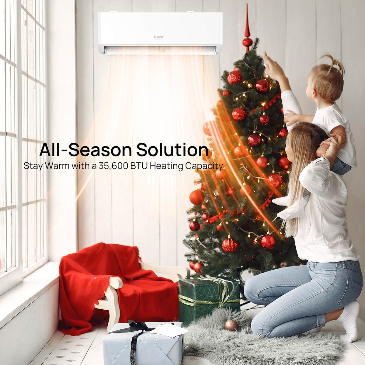 Greenland 36,000 BTU Dual Zone(2) Mini Split AC with Heat Pump (R454B)