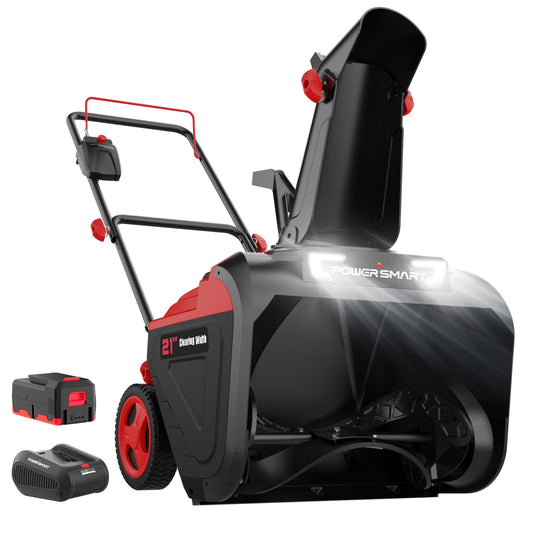 40V 21'' Single Stage Push Cordless Snow Blower w/ Battery & Charger HB2421A-W