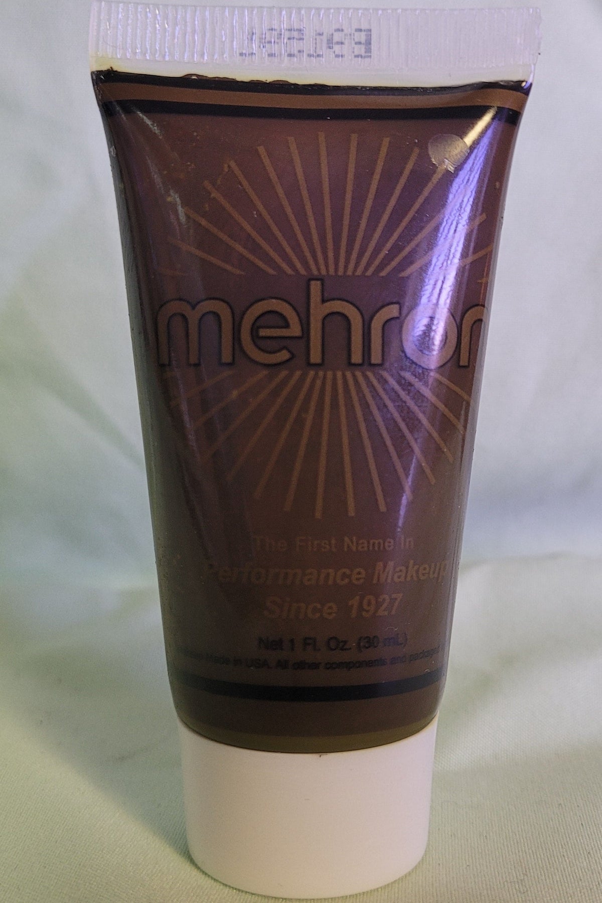 Wolfman Dark Brown Fantasy FX Cream Water Based Makeup 1 oz Mehron