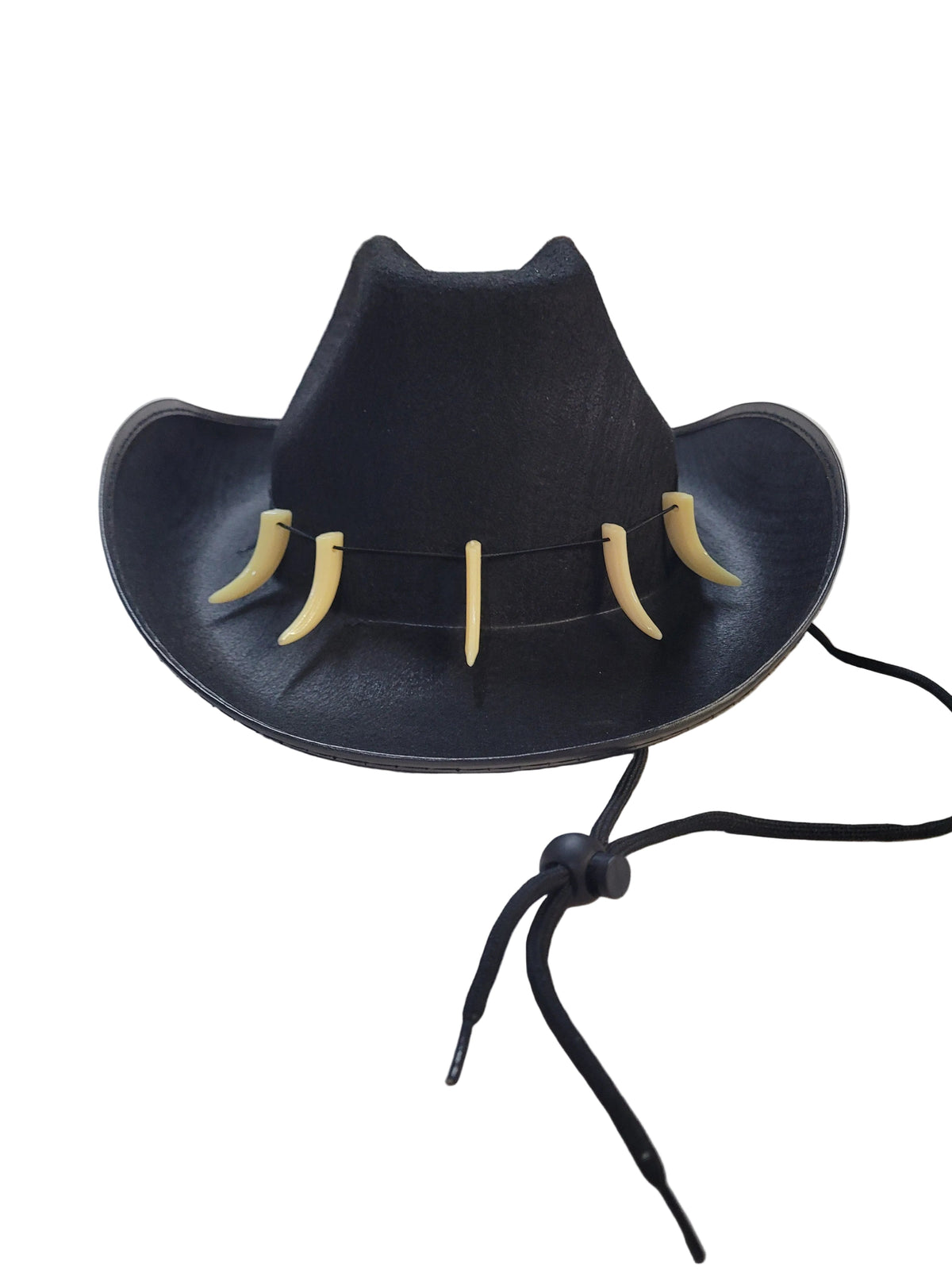 Black Cowboy Hat with Teeth Novelty Costume Accessory