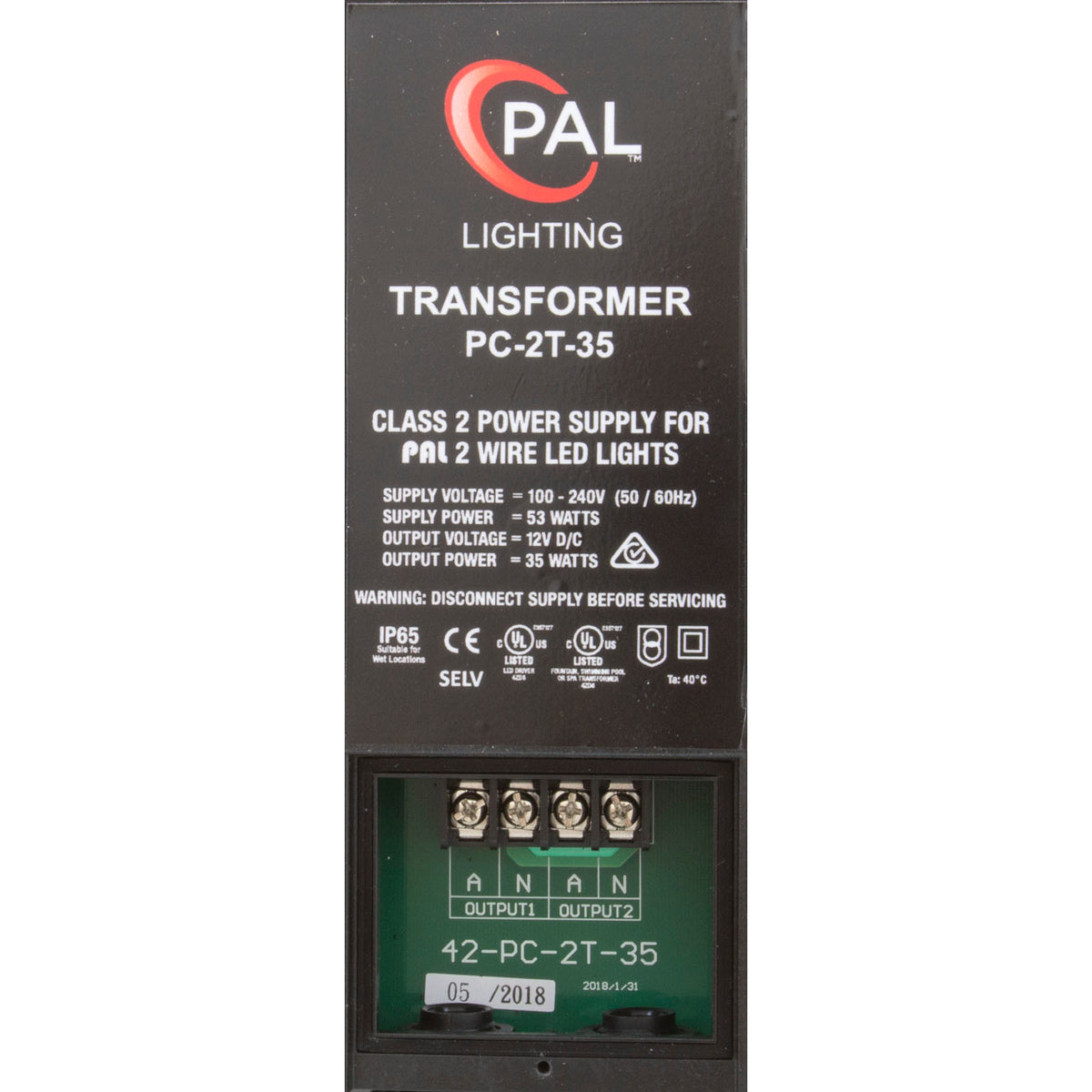 PAL PC-2T 2-Wire Power Supply, 12 VDC Output, 35 Watt