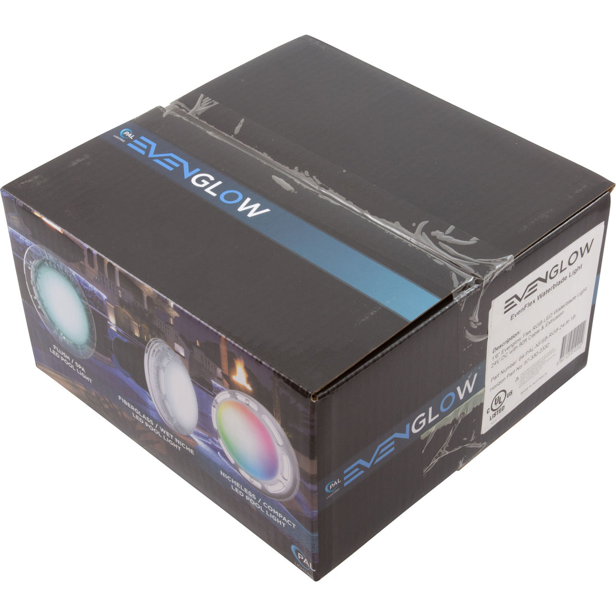 EvenFlow 1'6" Waterblade Light 24vdc, 6.6w, 80ft, Mt Clps