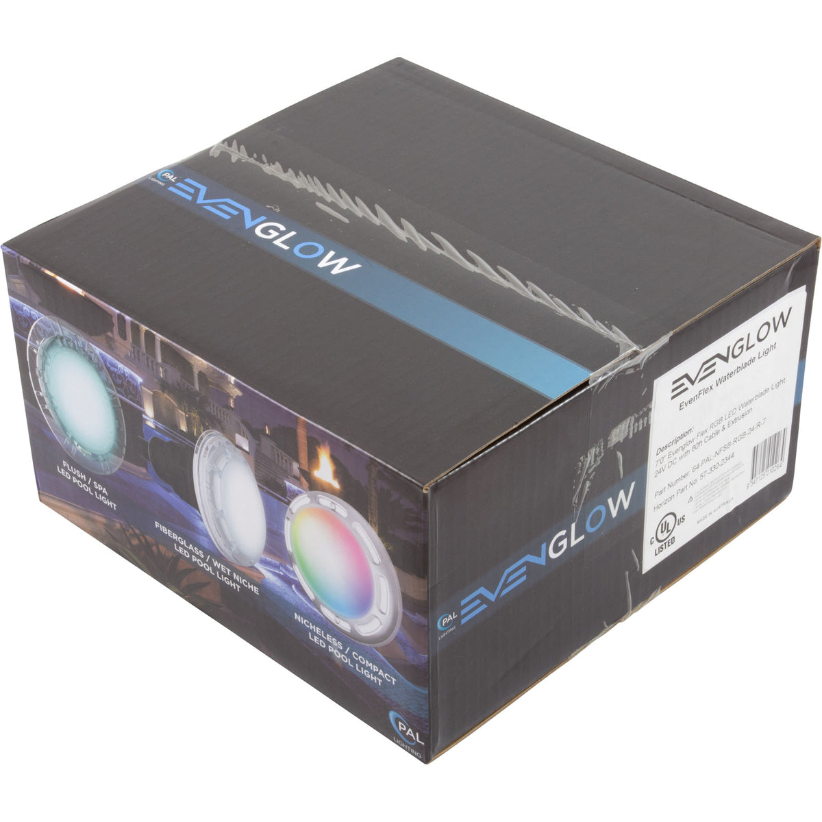 Projecteur à lame d'eau EvenFlow 7'0" 24 VCC, 30,8 W, 80 pi, Mt Clps