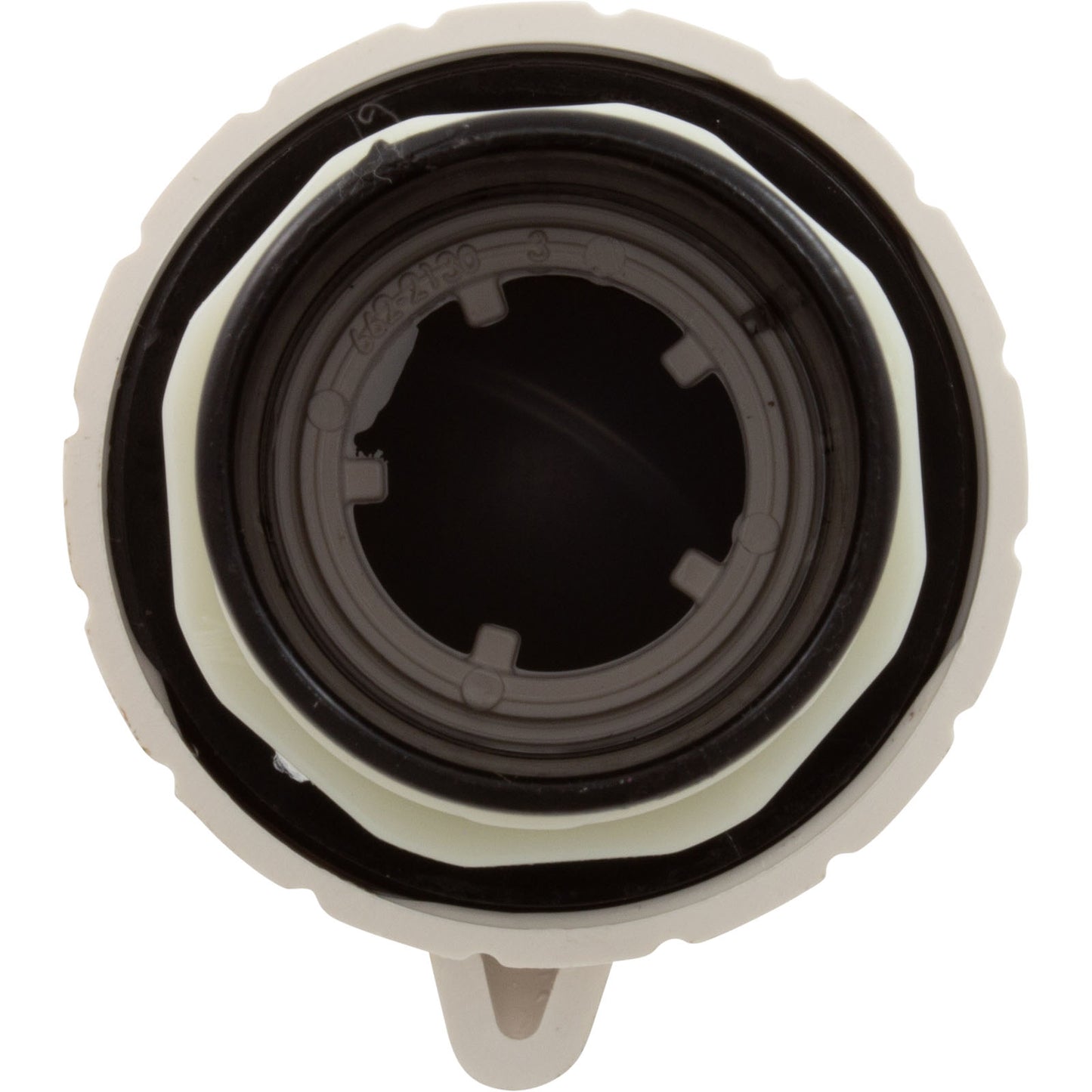 Control de aire, WW, 1-5/8" de alto, 2-3/4" de ancho, con muescas, blanco, 1"