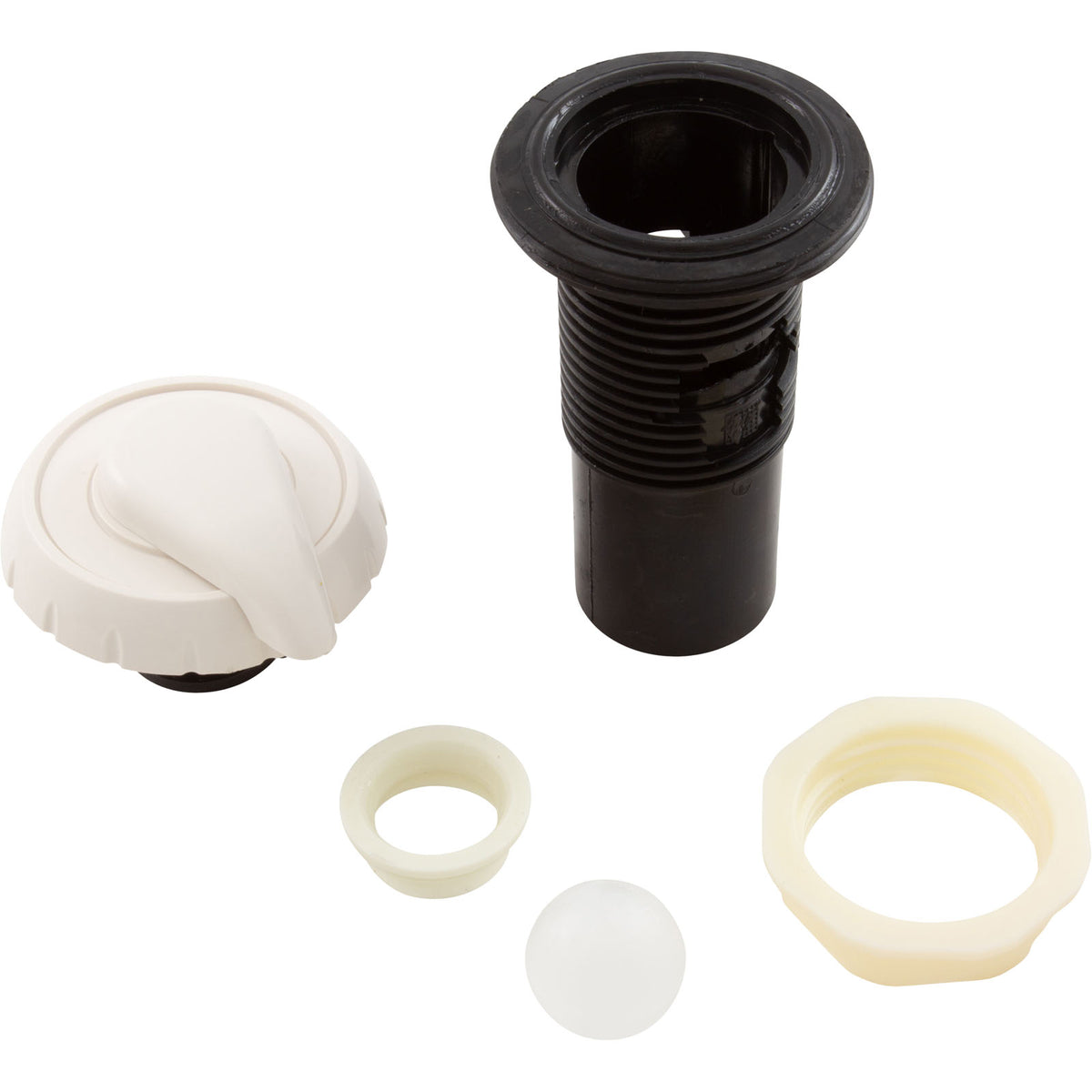 Air Ctrl, WW, 1 -5/8"hs, 2-3/4"fd, Notched, White, 1"