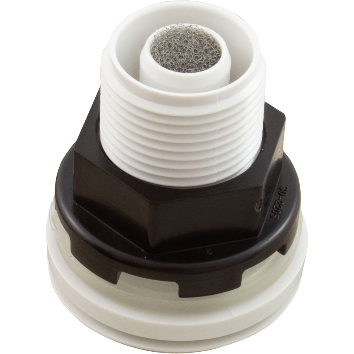 Air Ctrl, BWG/HAI Mini, 1-1/8"hs, 1-11/16"fd, Crescent, Wht, 1/2"