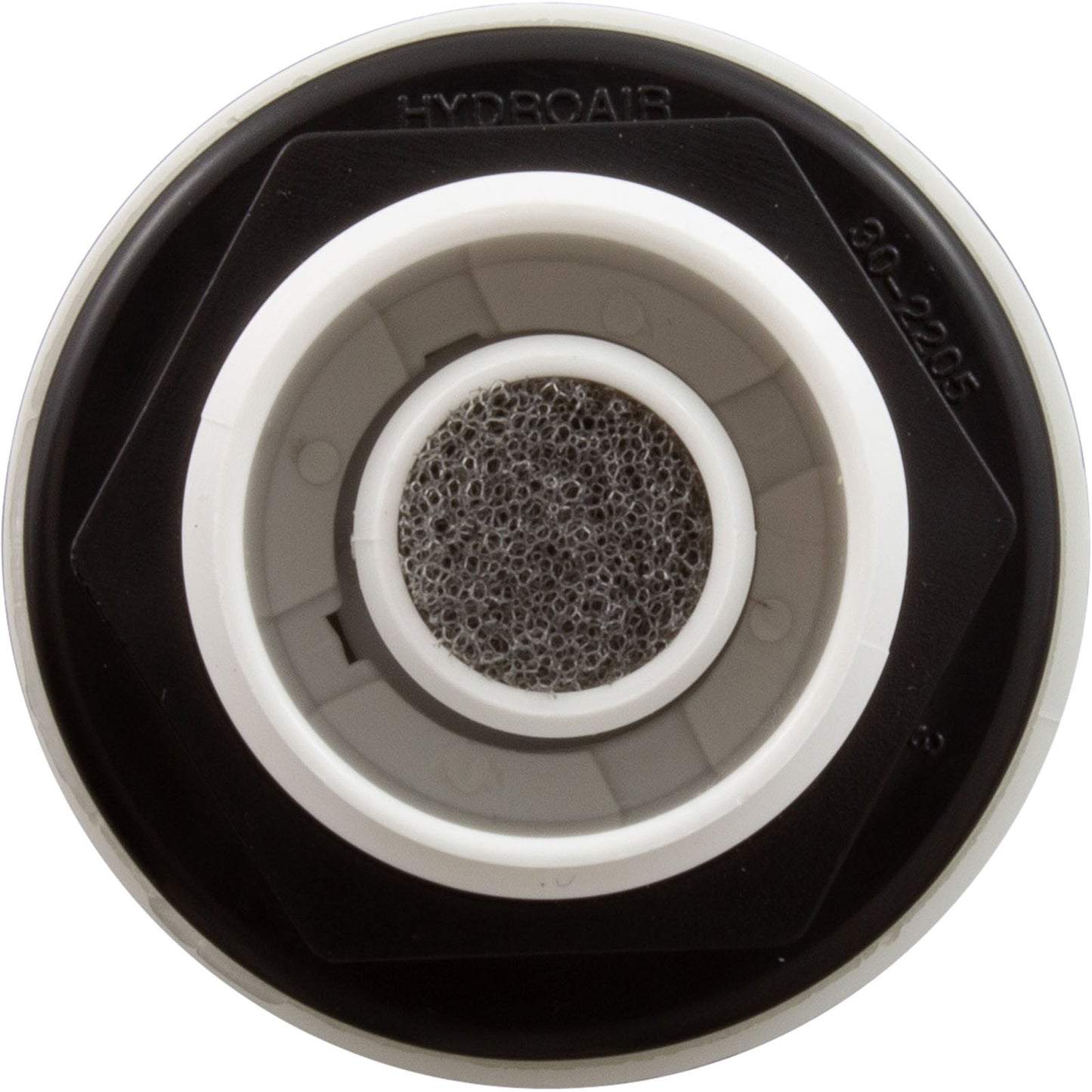 Air Ctrl, BWG/HAI Mini, 1-1/8"hs, 1-11/16"fd, Crescent, blanc, 1/2"