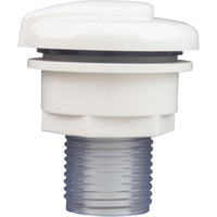 Air Ctrl, CMP, Mini, 1-1/8"hs, 1-11/16"dia, Cresent, White, 1/2"