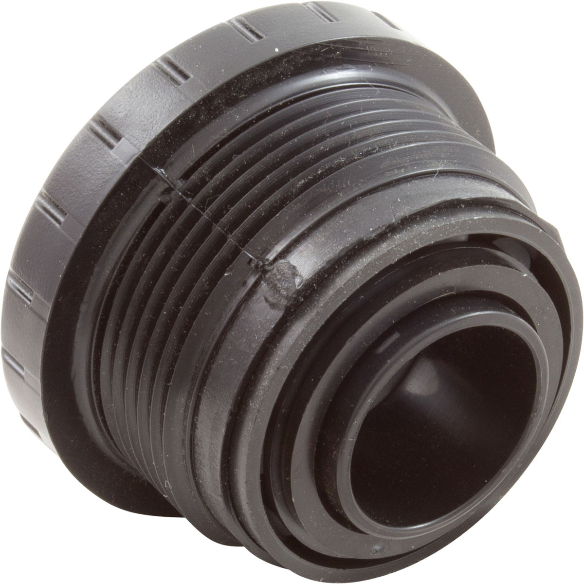 Eyeball Fitting, WW, 1-1/2"mpt, 2-1/4"fd, Plstr, Blk