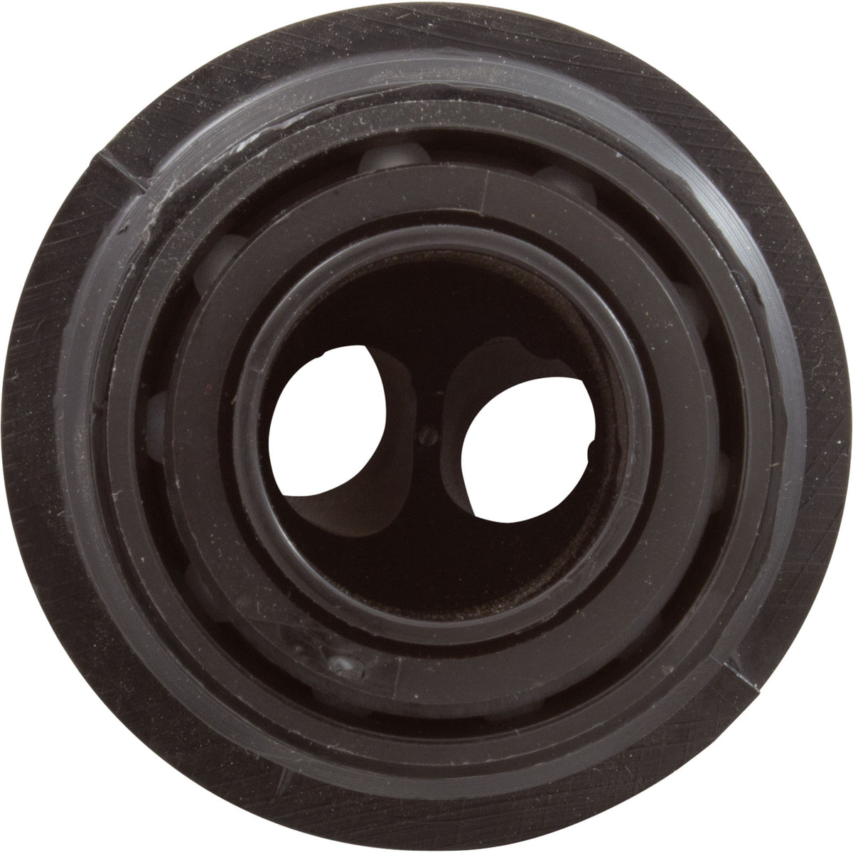 Eyeball Fitting, WW, 1-1/2"mpt, 2-1/4"fd, Plstr, Blk