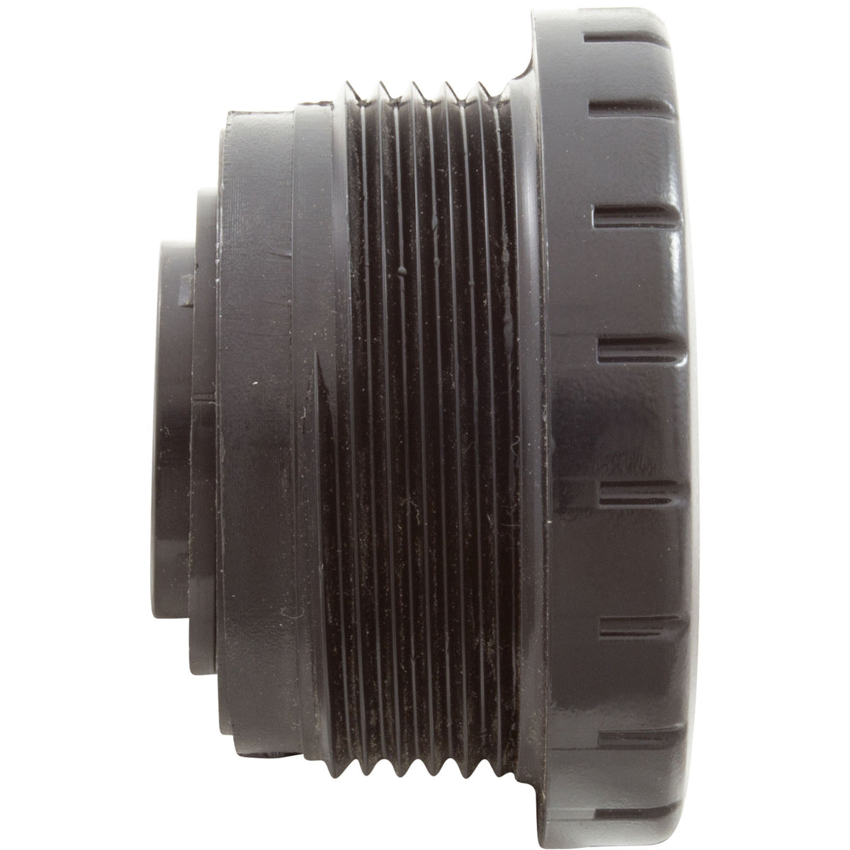 Eyeball Fitting, WW, 1-1/2"mpt, 2-1/4"fd, Plstr, Blk