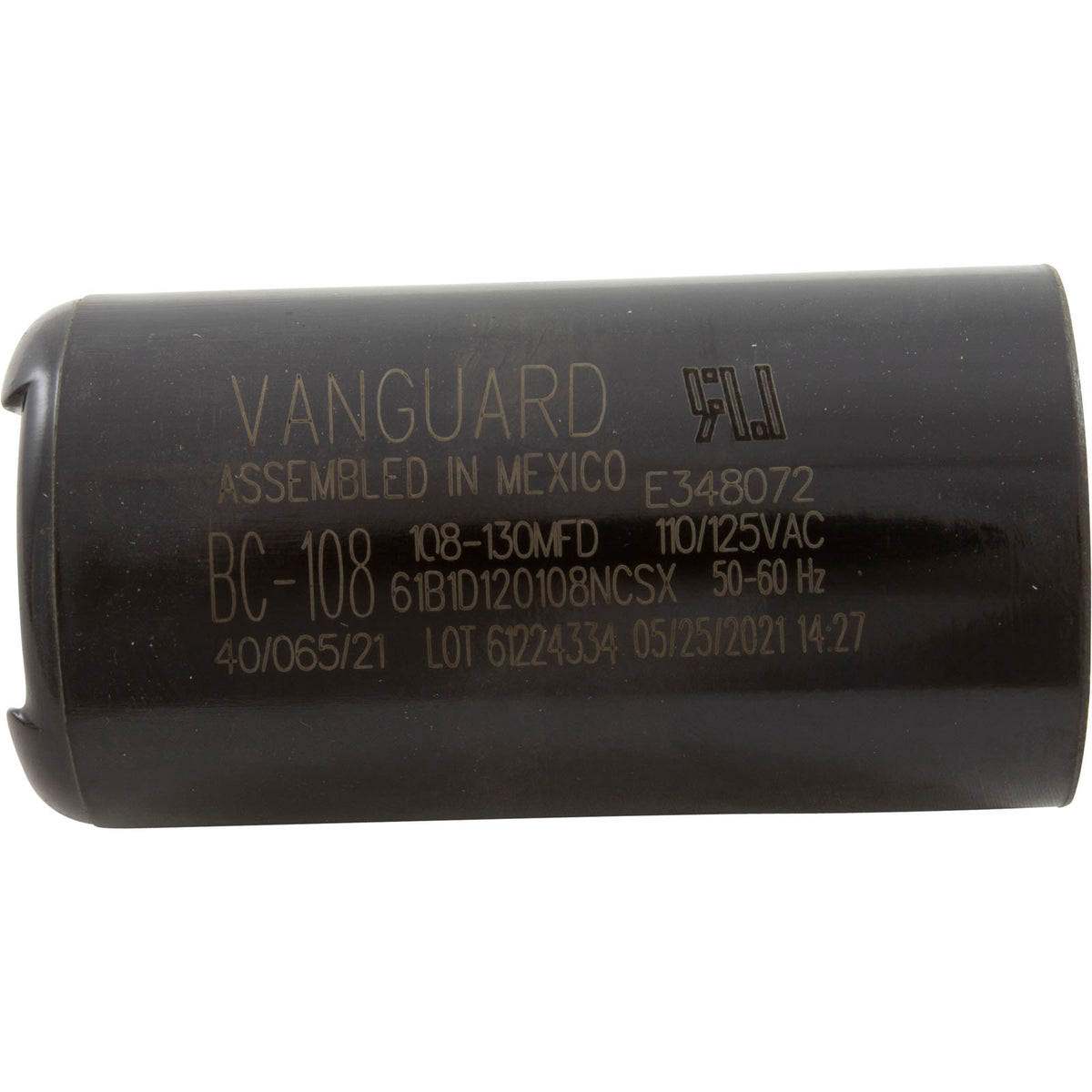 Start Capacitor, 108-130 MFD, 115v, 1-7/16" x 2-3/4"