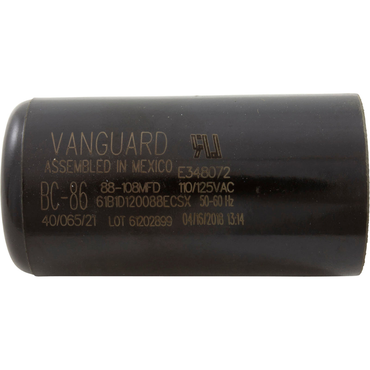 Start Capacitor, 88-108 MFD, 115v, 1-7/16" x 2-3/4"