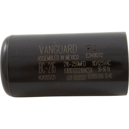 Start Capacitor, 216-259 MFD, 115v, 1-7/16" x 2-3/4"