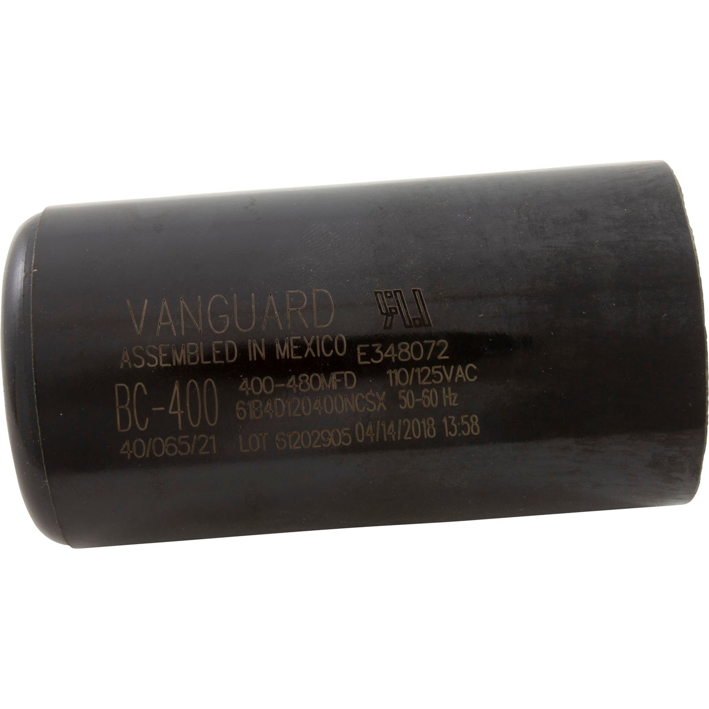 Start Capacitor, 400-480 MFD, 115v, 1-13/16" x 3-3/8"