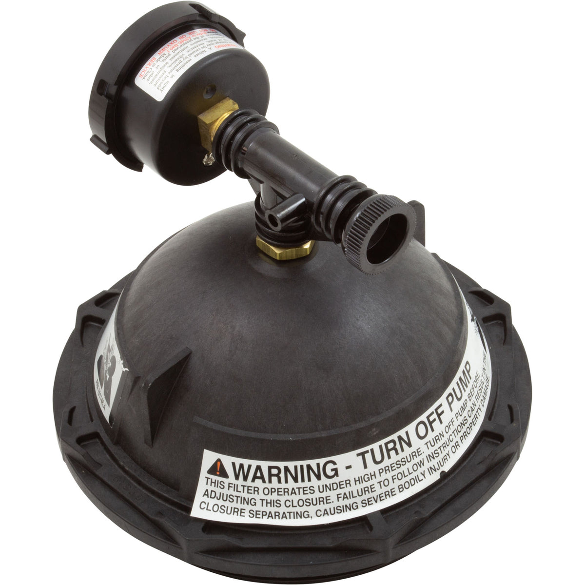 Tank Lid Kit, Pentair PacFab Triton II, 6" thd, Black