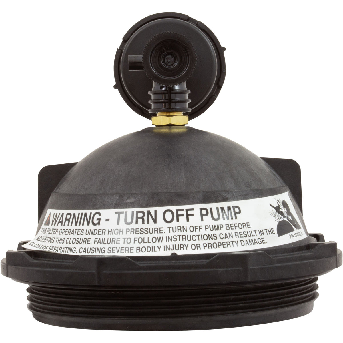 Tank Lid Kit, Pentair PacFab Triton II, 6" thd, Black