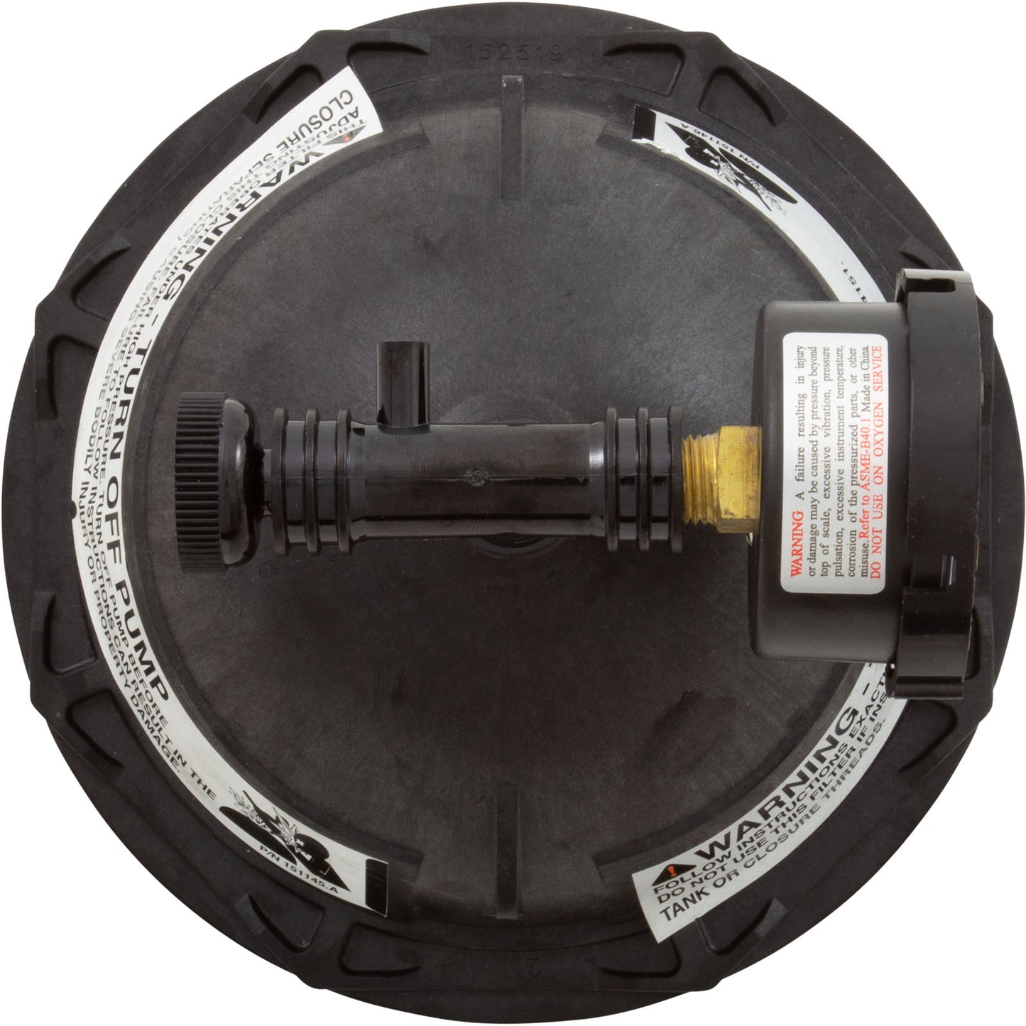 Kit de tapa de tanque, Pentair PacFab Triton II, rosca de 6", color negro