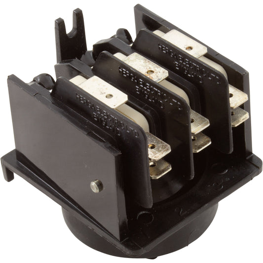 Air Switch, Herga, 4 Function, 20a, 3PDT, Thd, White Cam