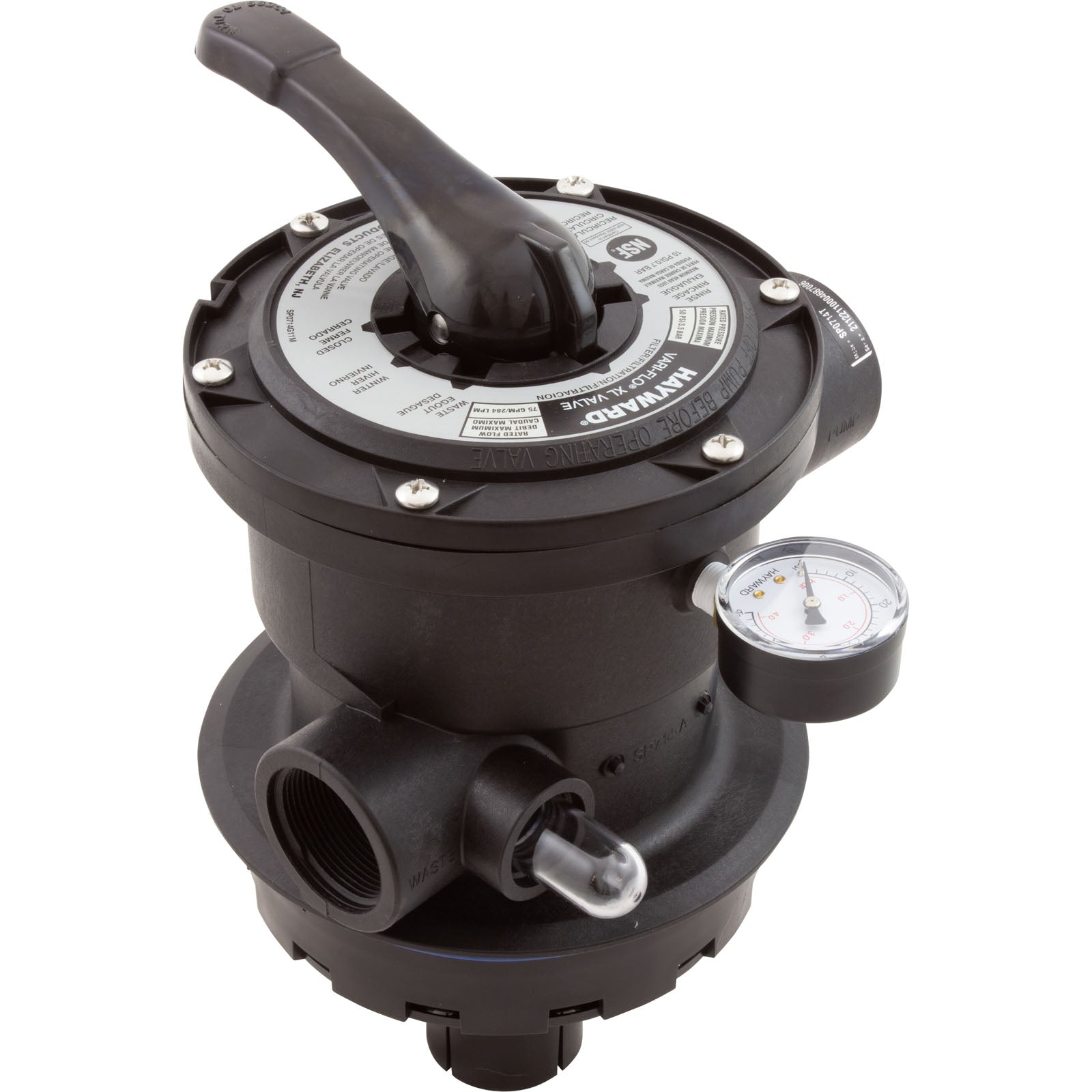Multiport Valve, Hayward SP0714T, 1-1/2" Top Mount, 6 Pos