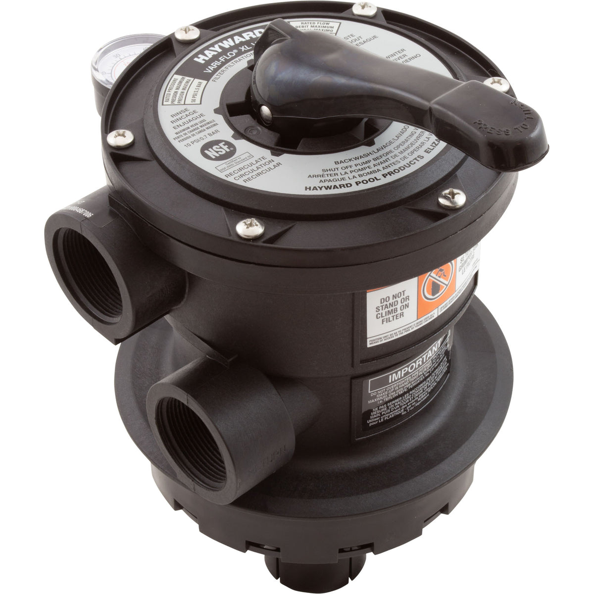 Multiport Valve, Hayward SP0714T, 1-1/2" Top Mount, 6 Pos